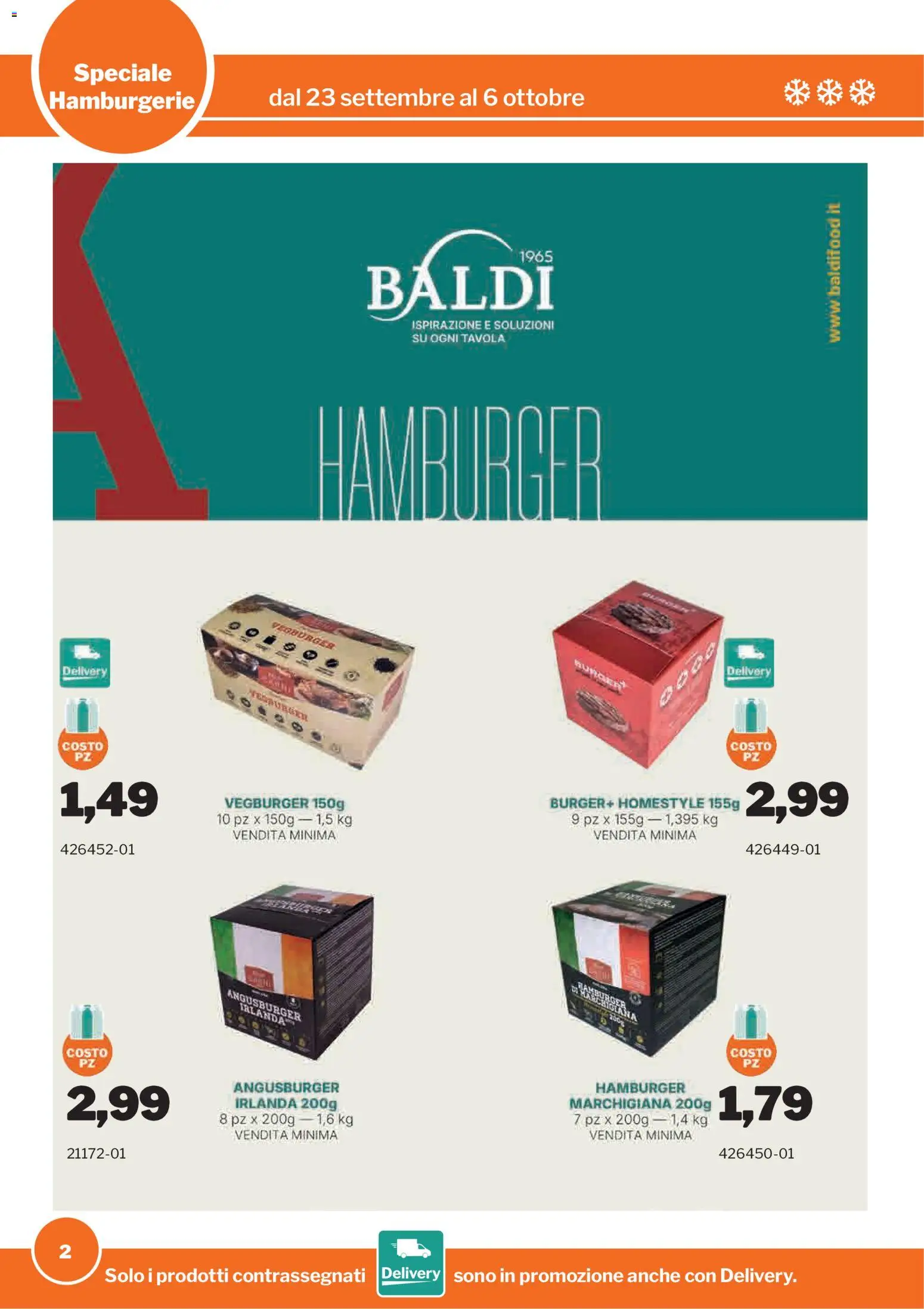 Volantino Sogegross del 23/09/2026 | Pagina: 2 | Prodotti: Hamburger