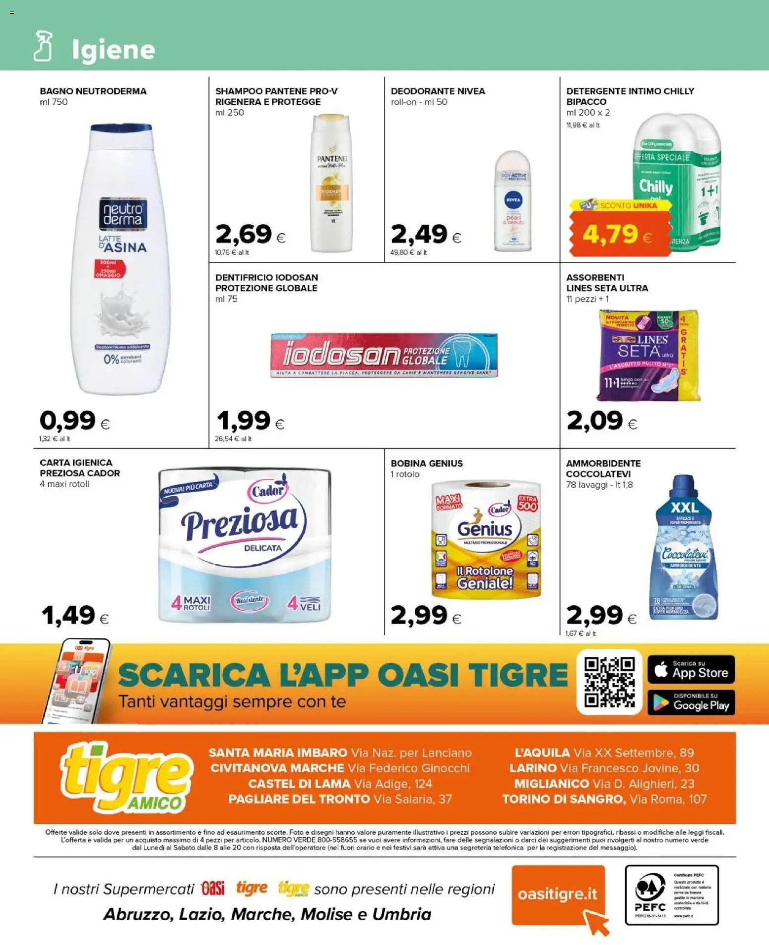 Volantino Tigre del 16/09/2026 | Pagina: 12 | Prodotti: Ammorbidente, Detergente, Tè, Intimo