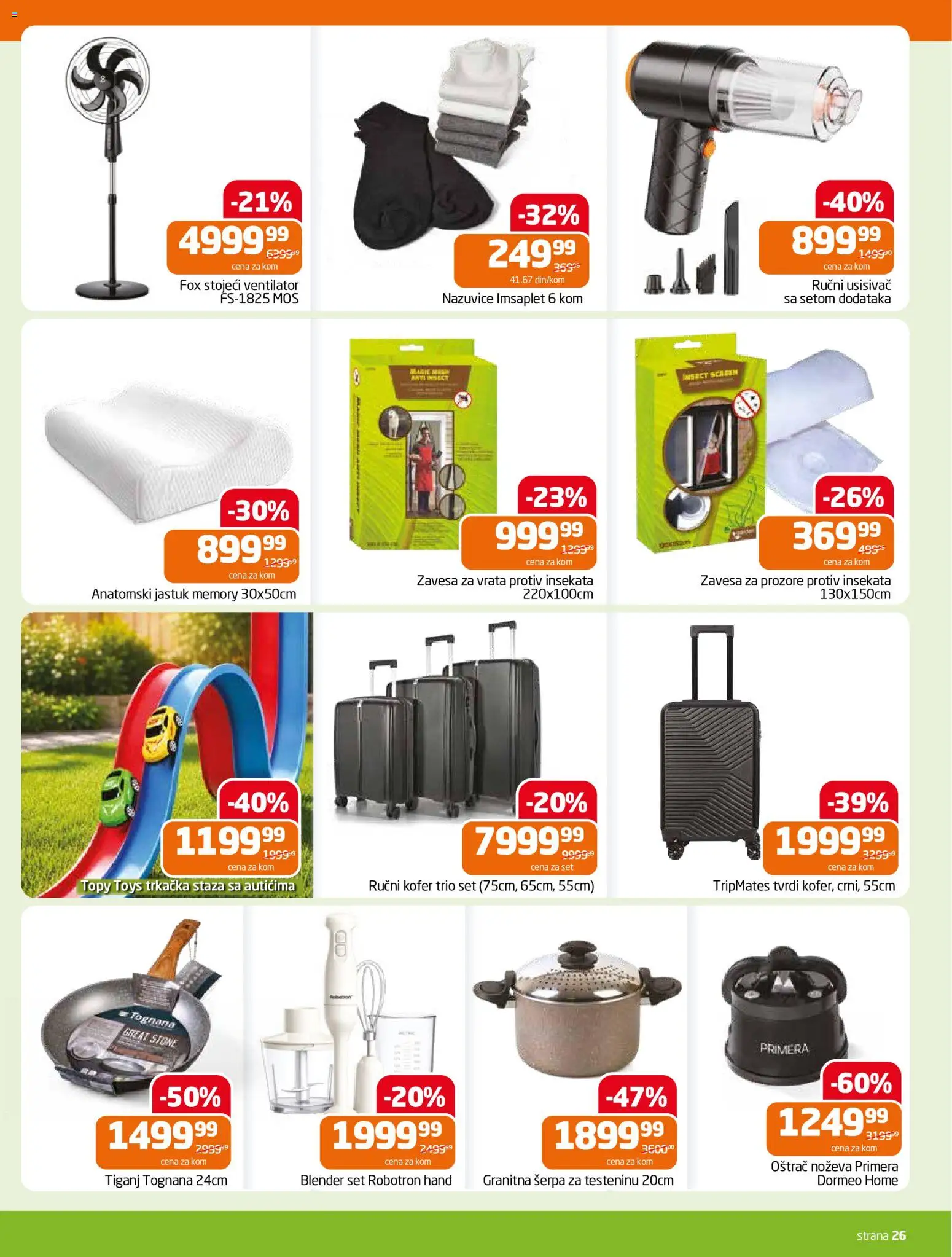 Gomex katalog - važi od 10.06.2026 | Strana: 26 | Proizvode: Usisivač, Kofer, Zavesa, Tiganj