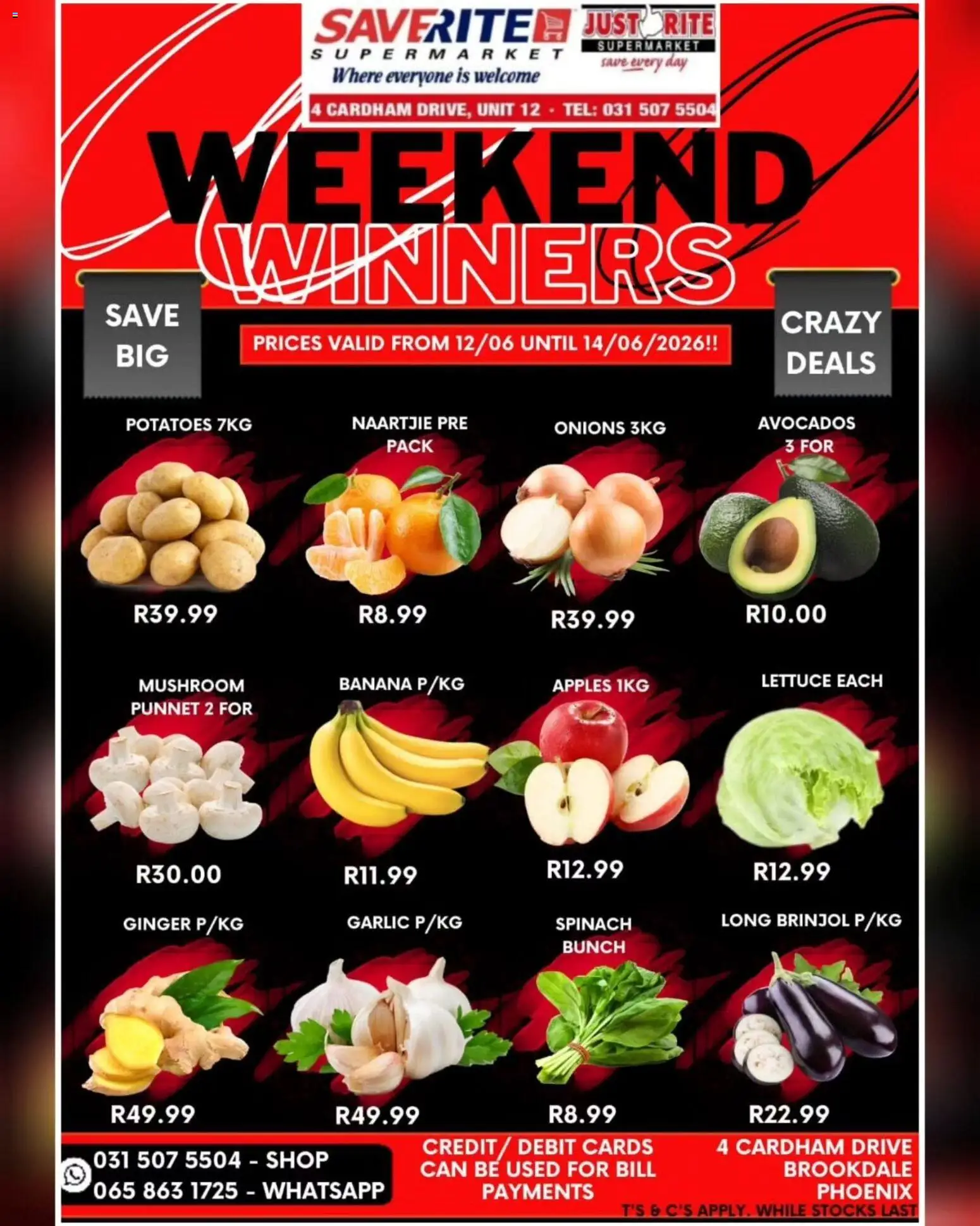 New Saverite catalogue – valid from 12.06.2026 | Page: 1 | Products: Apples, Potatoes, Onions, Garlic