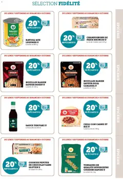Hyper U - Prévisualisation de Hyper U - Ma sélection Carte U Septembre valide à partir de 07/09/2026 | Page: 29 | Produits: Champignons, Ravioli, Nouilles, Pâtes