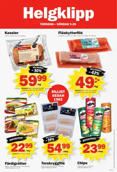 Pekås erbjudanden - Förhandsvisning av reklamblad från butik Pekås aktuell från 06/07/2026 | Sida: 8 | Produkter: Pringles, Kassler, Chips, Fläsk