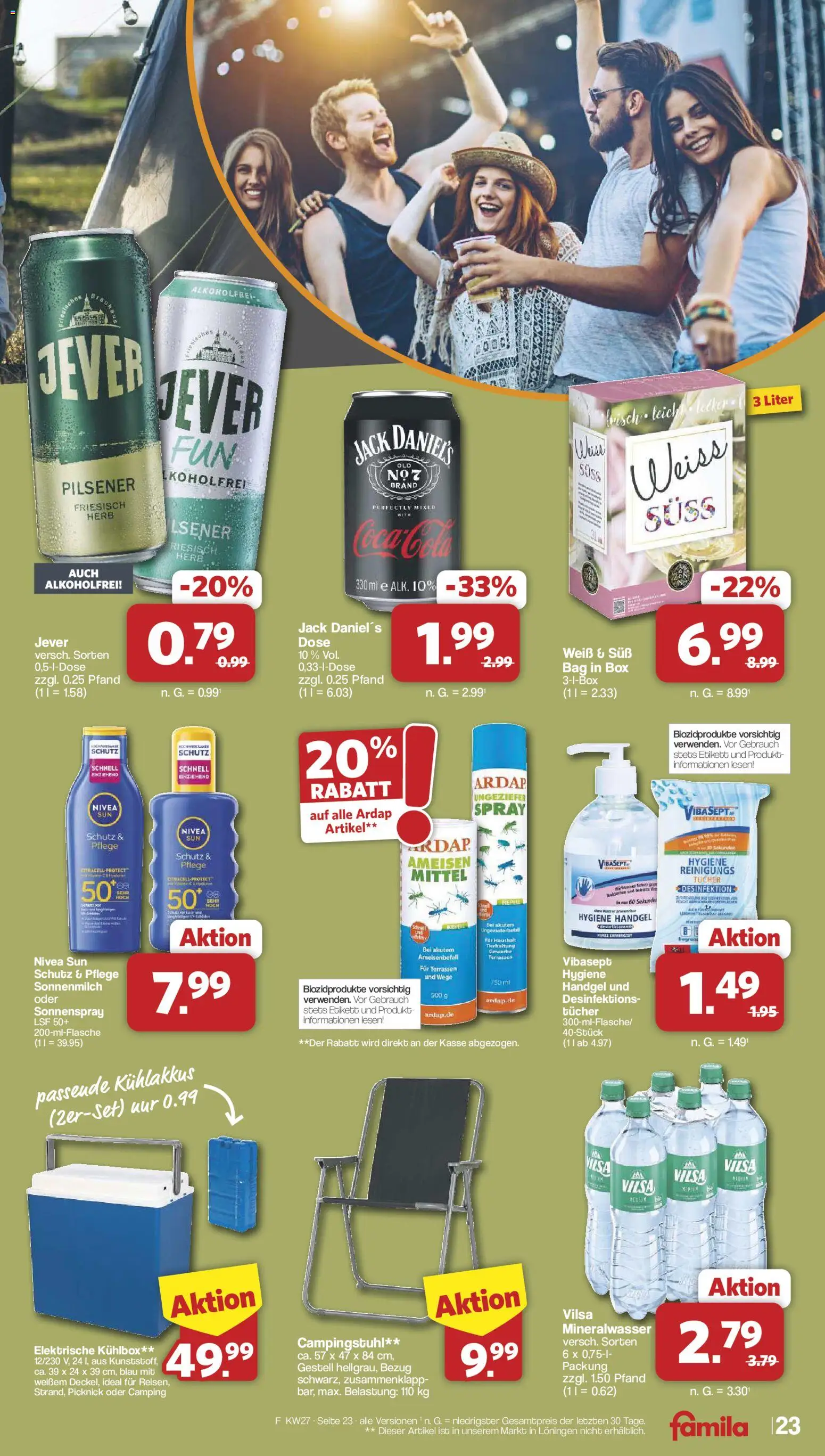 Famila Nordwest Prospekt – gültig ab 29.06.2026 | Seite: 23 | Produkte: Coca cola, Cola, Box, Mineralwasser