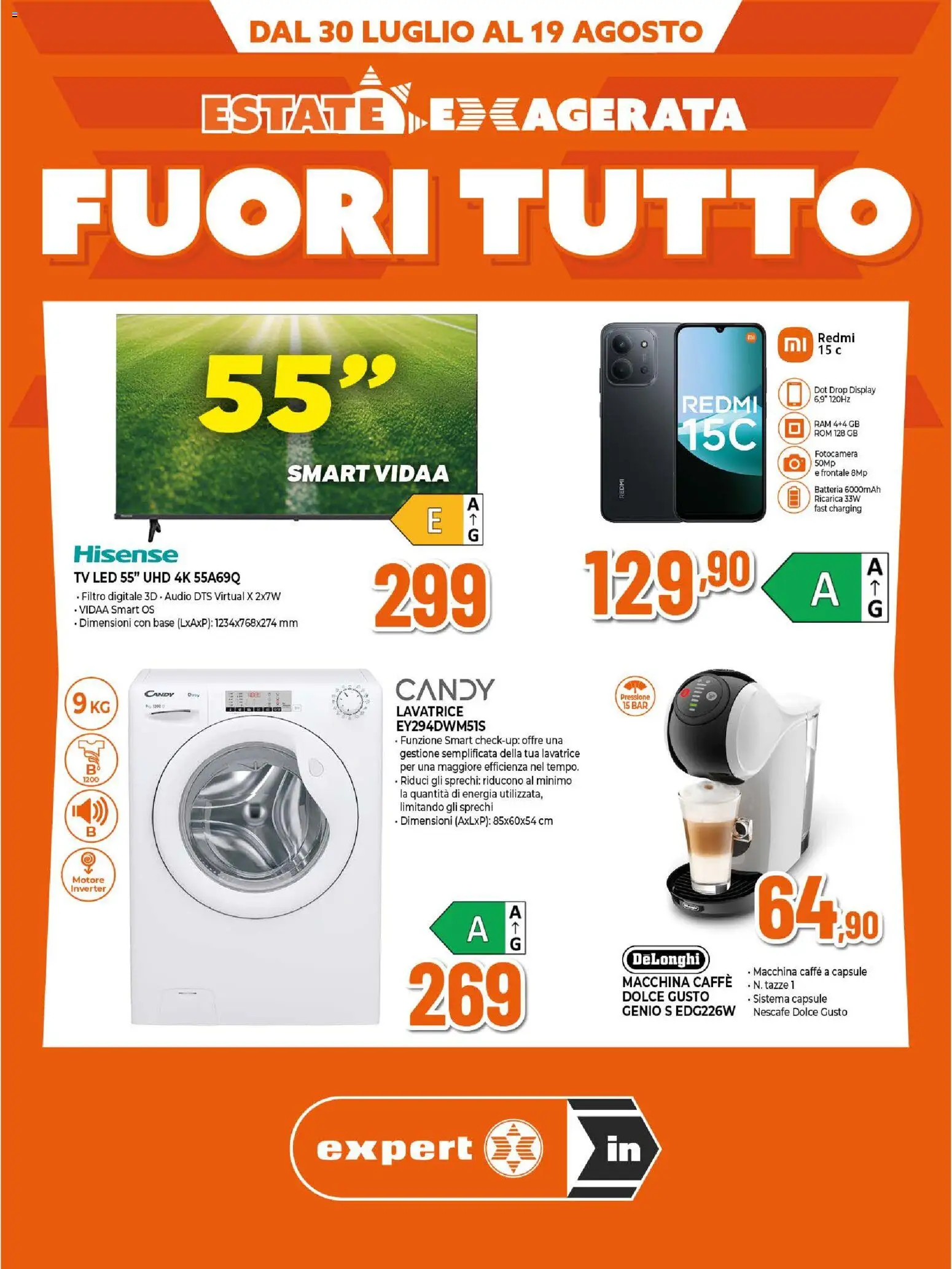 Volantino Ipercoop del 30/07/2026 | Pagina: 1 | Prodotti: Lavatrice, TV, Fotocamera, Batteria