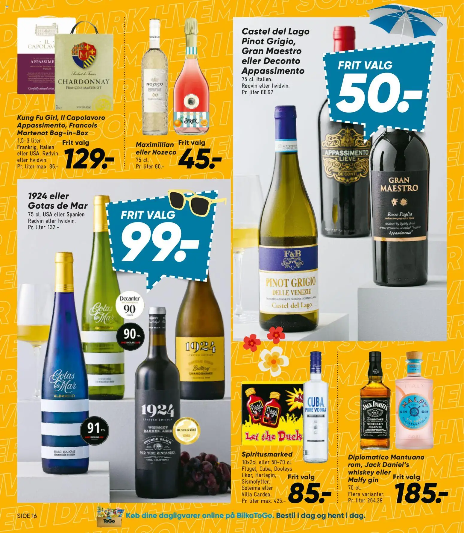 Bilka tilbudsavis – gyldig fra 17/07/2026 | Side: 20 | Produkter: Dagligvarer, Gin, Vodka, Jack Daniel's