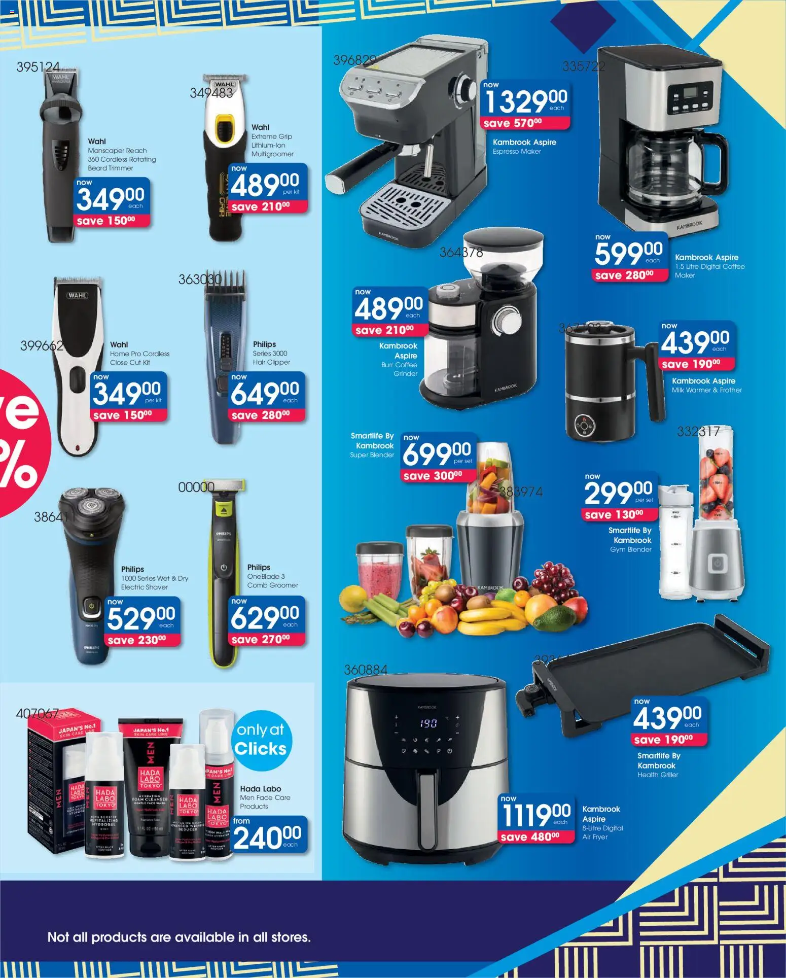 New Clicks catalogue – valid from 09.06.2026 | Page: 9 | Products: Fryer, Coffee grinder, Milk, Hair clipper