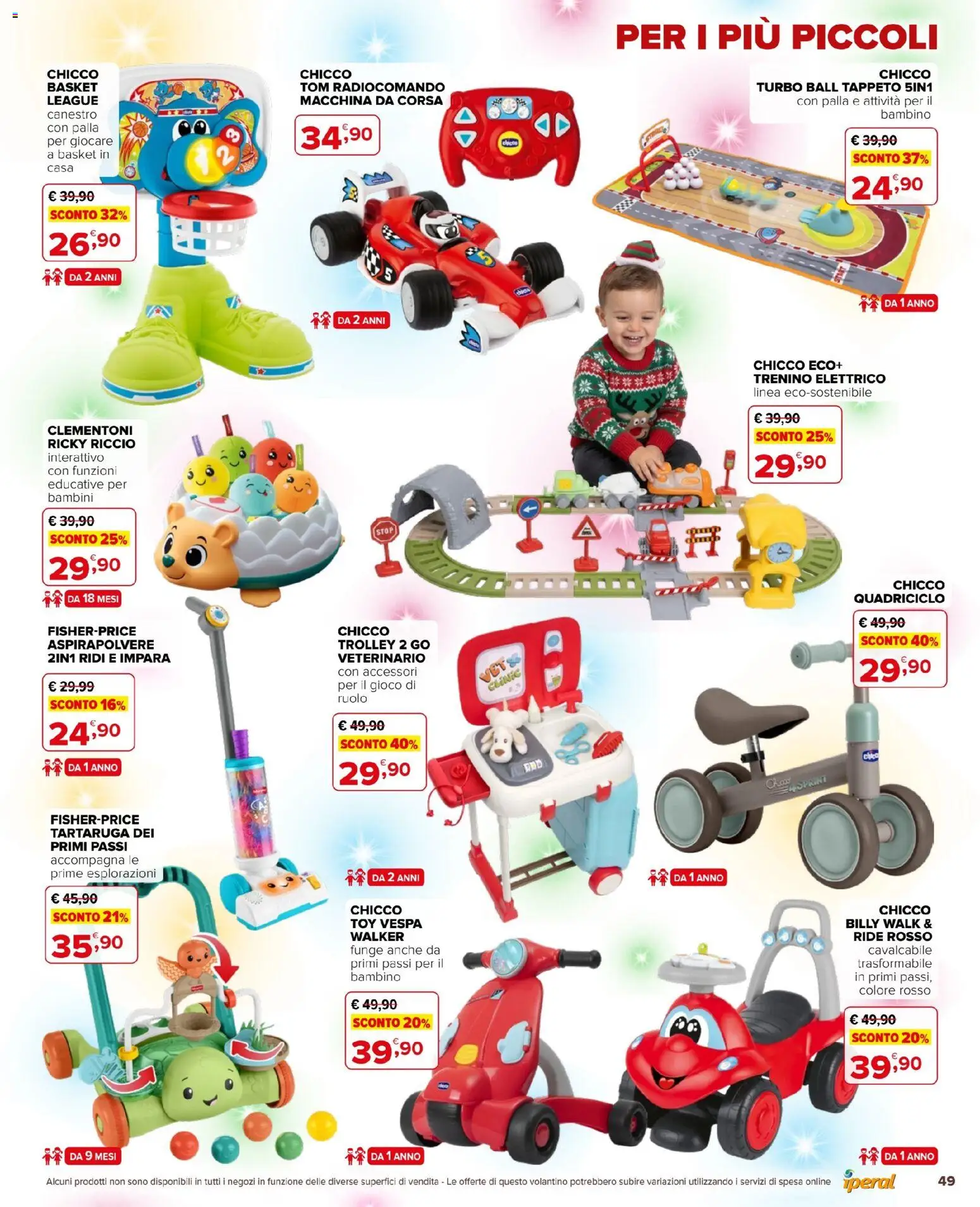 Volantino Iperal del 28/10/2026 | Pagina: 49 | Prodotti: Gioco, Aspirapolvere, Trolley, Tappeto