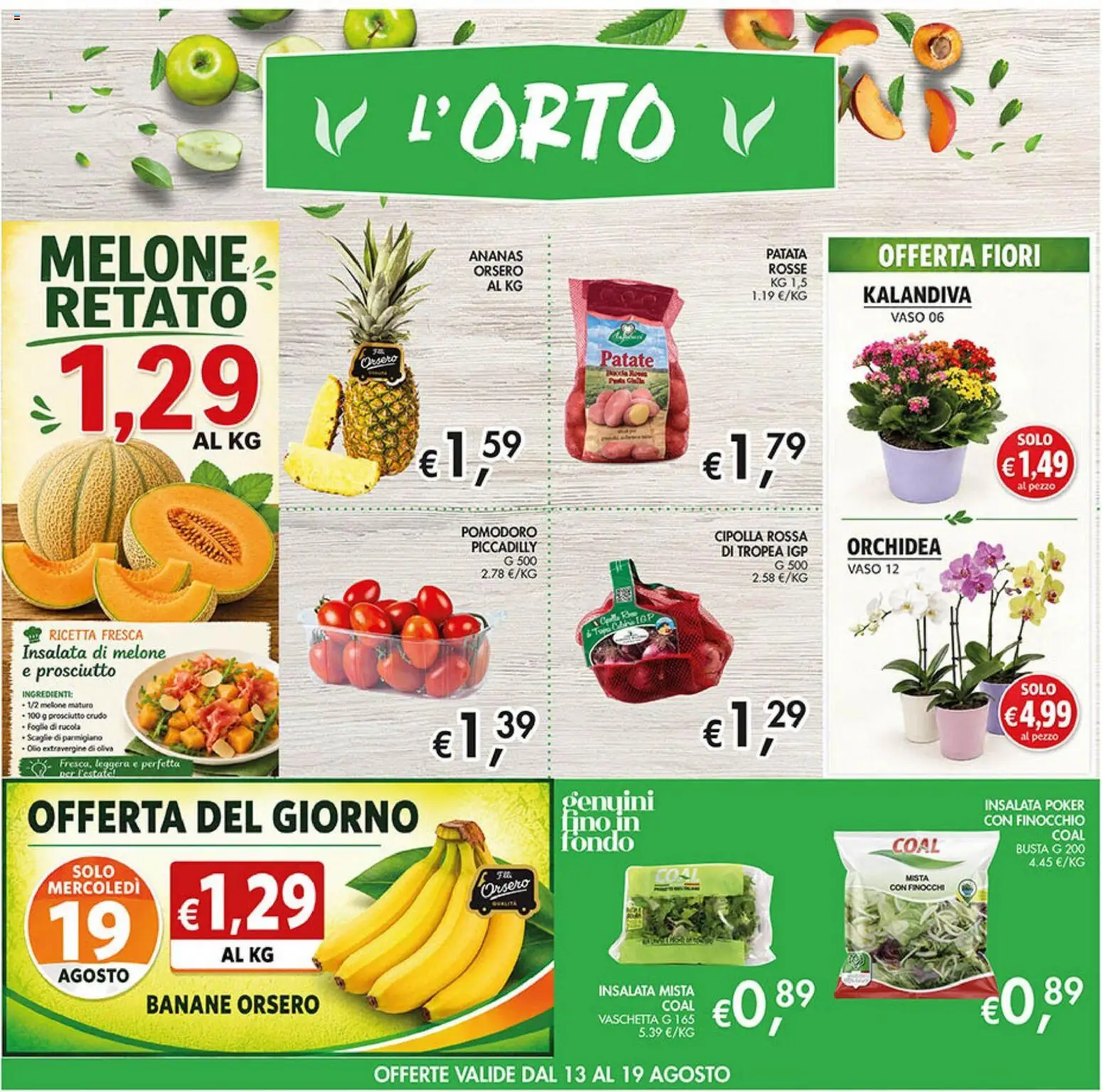 Volantino Coal del 13/08/2026 | Pagina: 2 | Prodotti: Olio extravergine di oliva, Patate, Melone, Finocchi