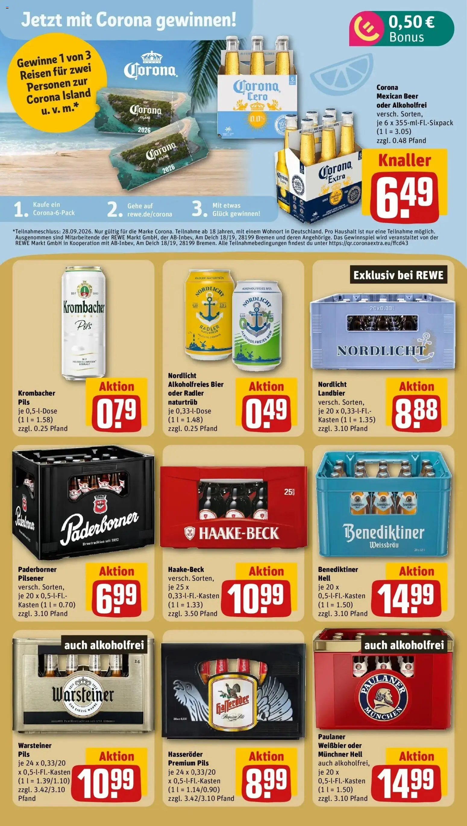 Rewe Prospekt Oldenburg / Donnerschwee – gültig ab 27.07.2026 | Seite: 17 | Produkte: Radler, Krombacher, Hasseröder, Paulaner
