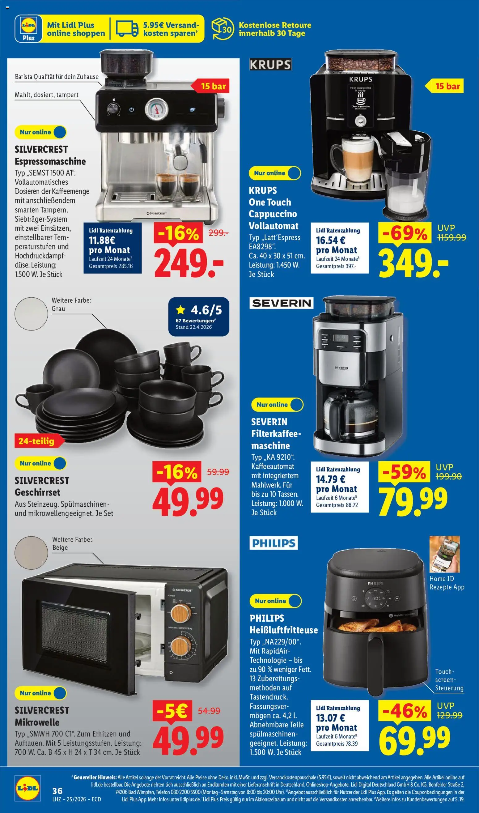 Lidl Německo leták od 15.06.2026 | Strana: 42 | Produkty: Telefon, Cappuccino