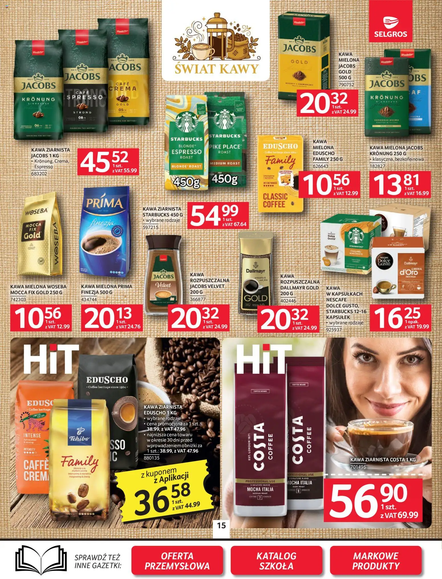 Selgros cash&carry gazetka od 13.08.2026 | Strona: 15 | Produkty: Dallmayr, Jacobs, Jacobs gold, Kawa mielona