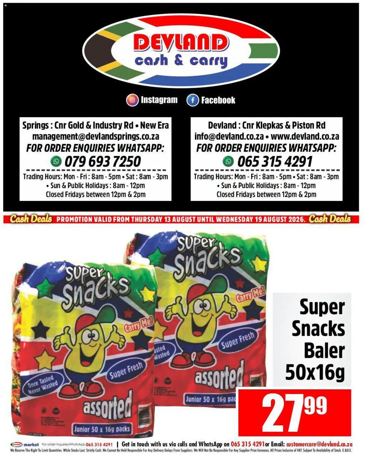New Devland catalogue – valid from 13/08/2026 | Page: 8 | Products: Snacks
