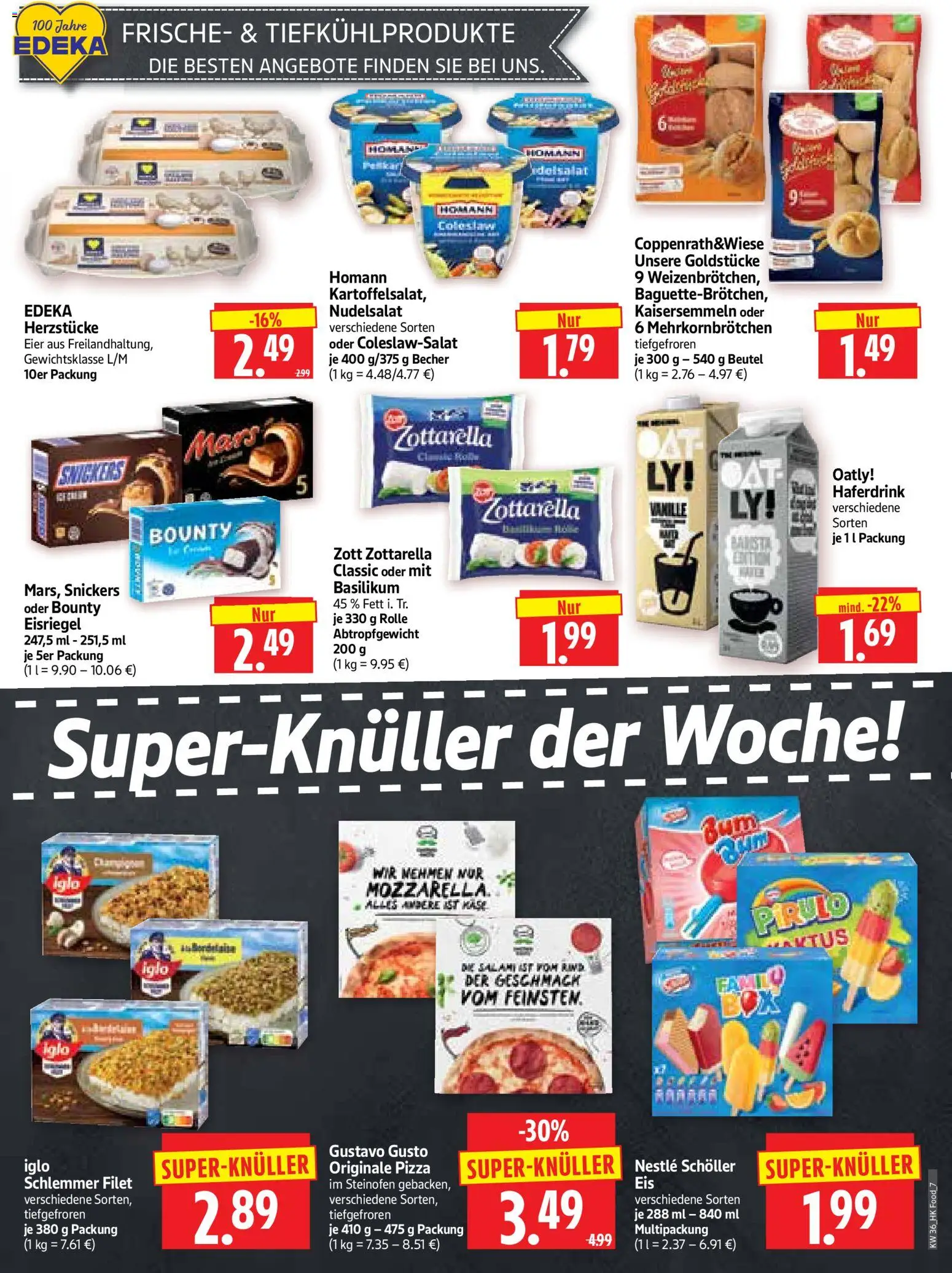 HERKULES Prospekt – gültig ab 31.08.2026 | Seite: 7 | Produkte: Snickers, Mars, Oatly, Salami