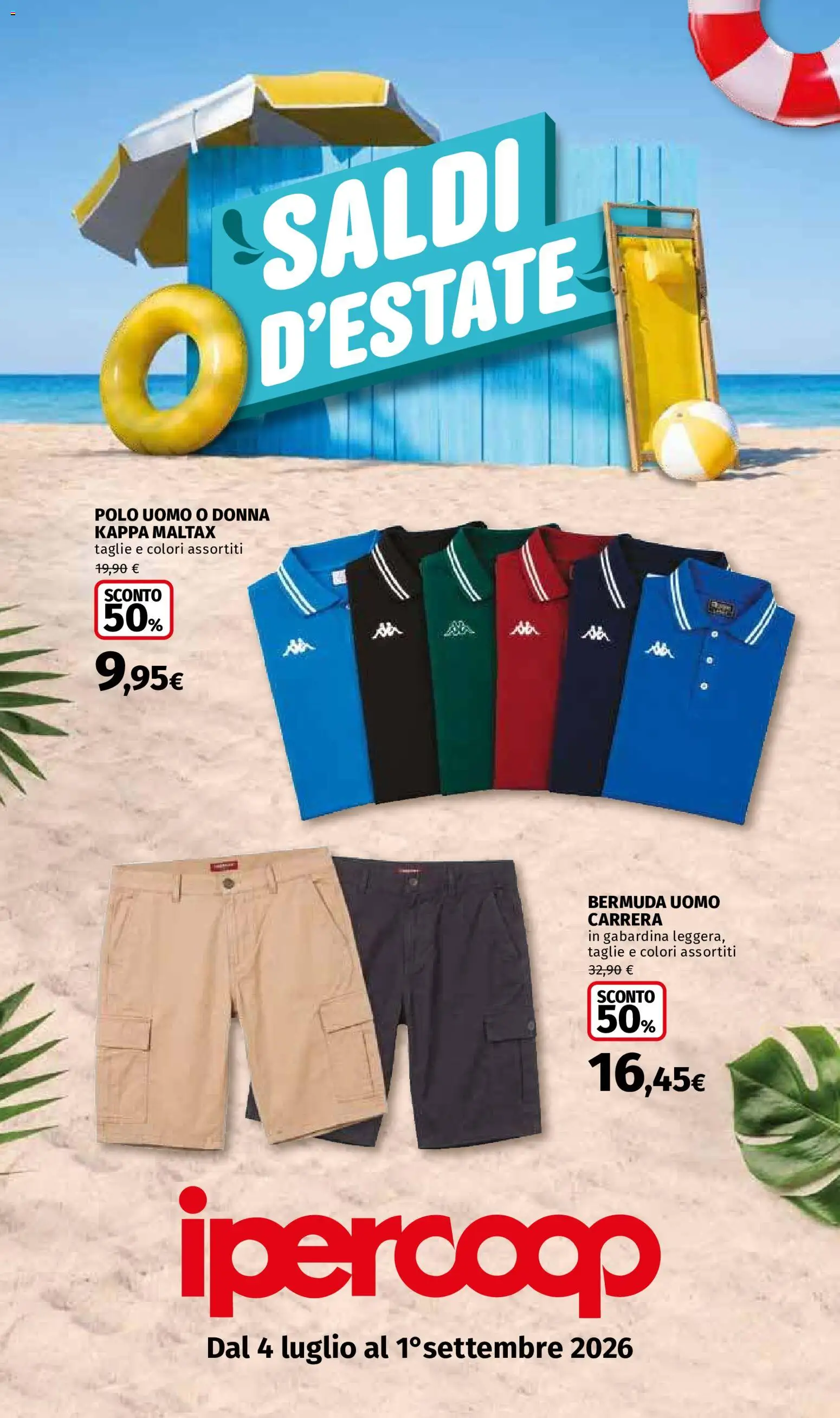Volantino Ipercoop del 04/07/2026 | Pagina: 1 | Prodotti: Bermuda, Polo
