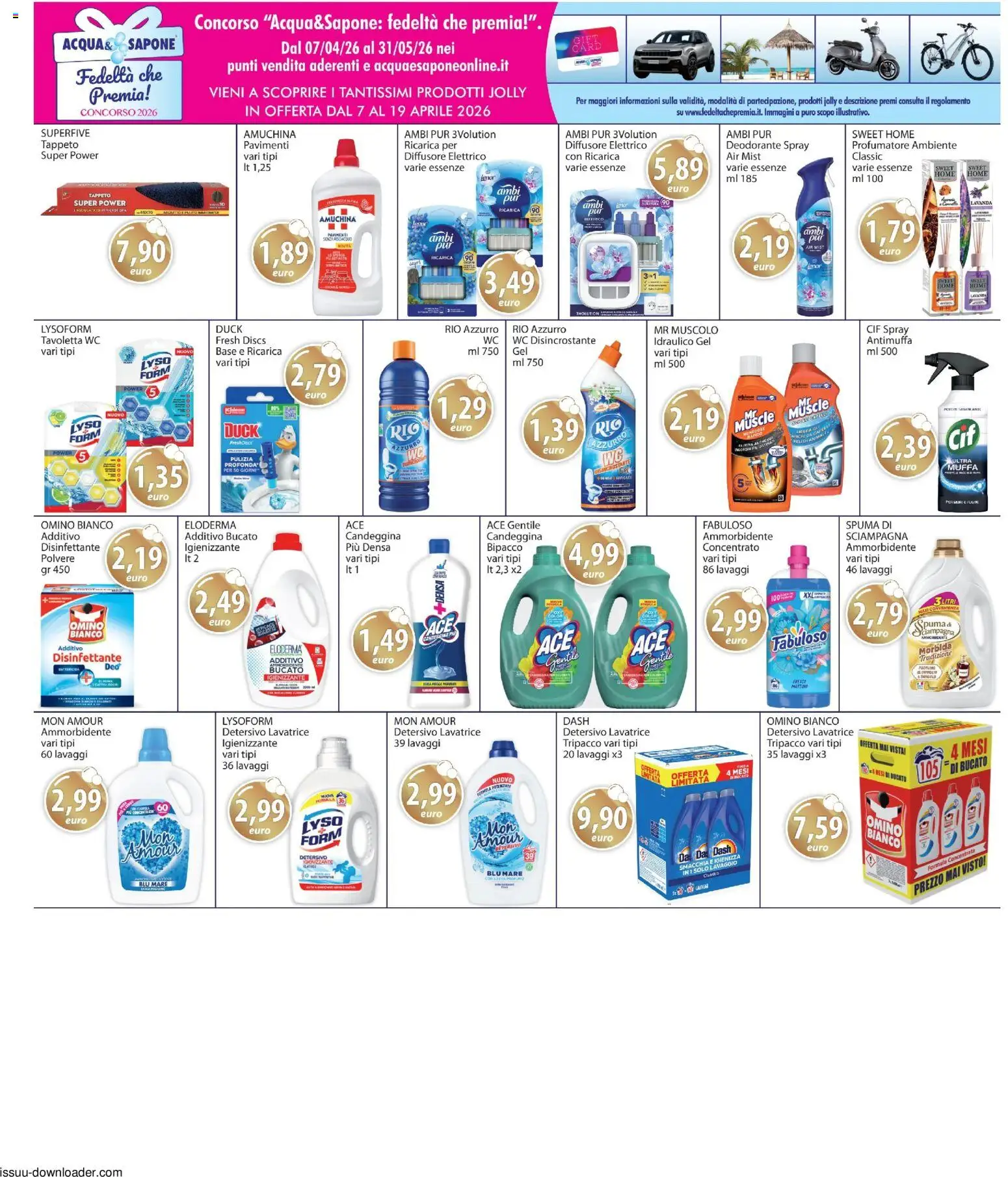 Volantino Acqua e Sapone del 09.04.2026 | Pagina: 18 | Prodotti: Tavoletta wc, Deodorante, Ammorbidente, Lavanda