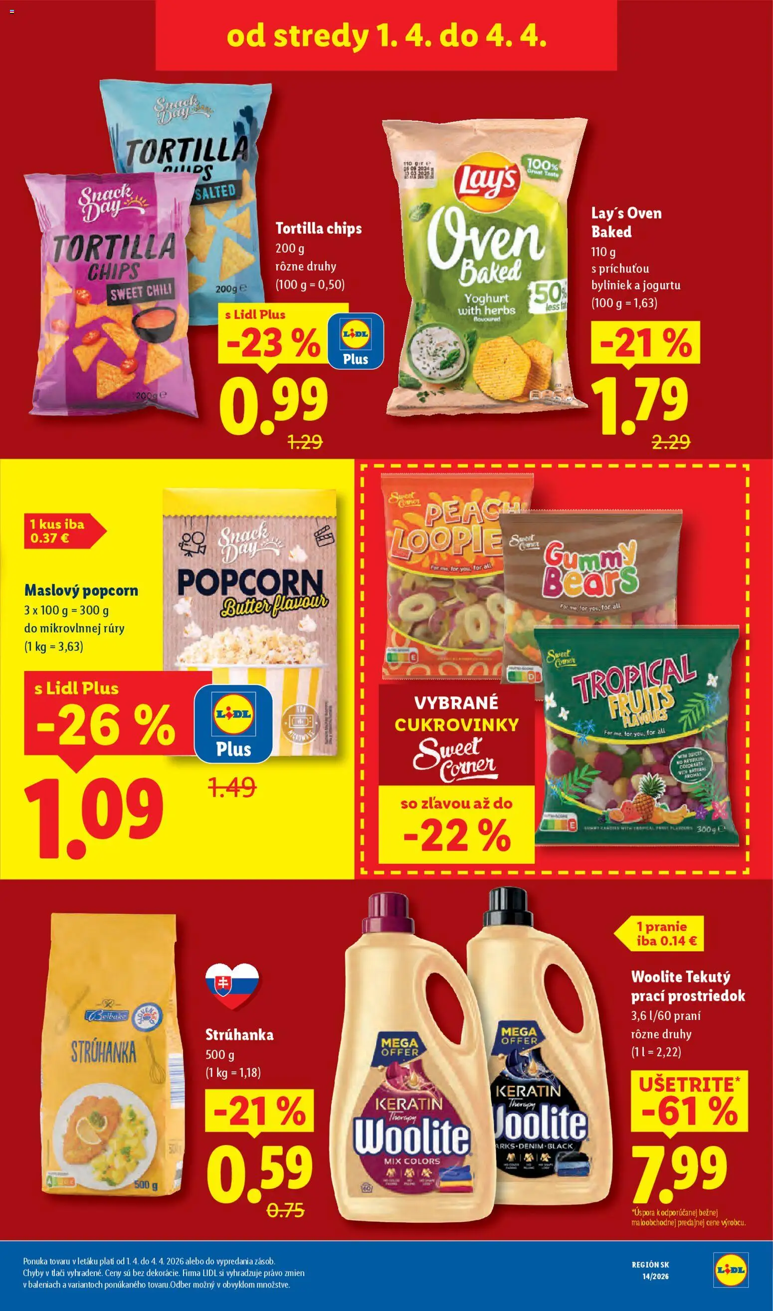 Nové Lidl akcie – leták je platný od 30.03.2026 | Strana: 85 | Produkty: Tortilla, Woolite