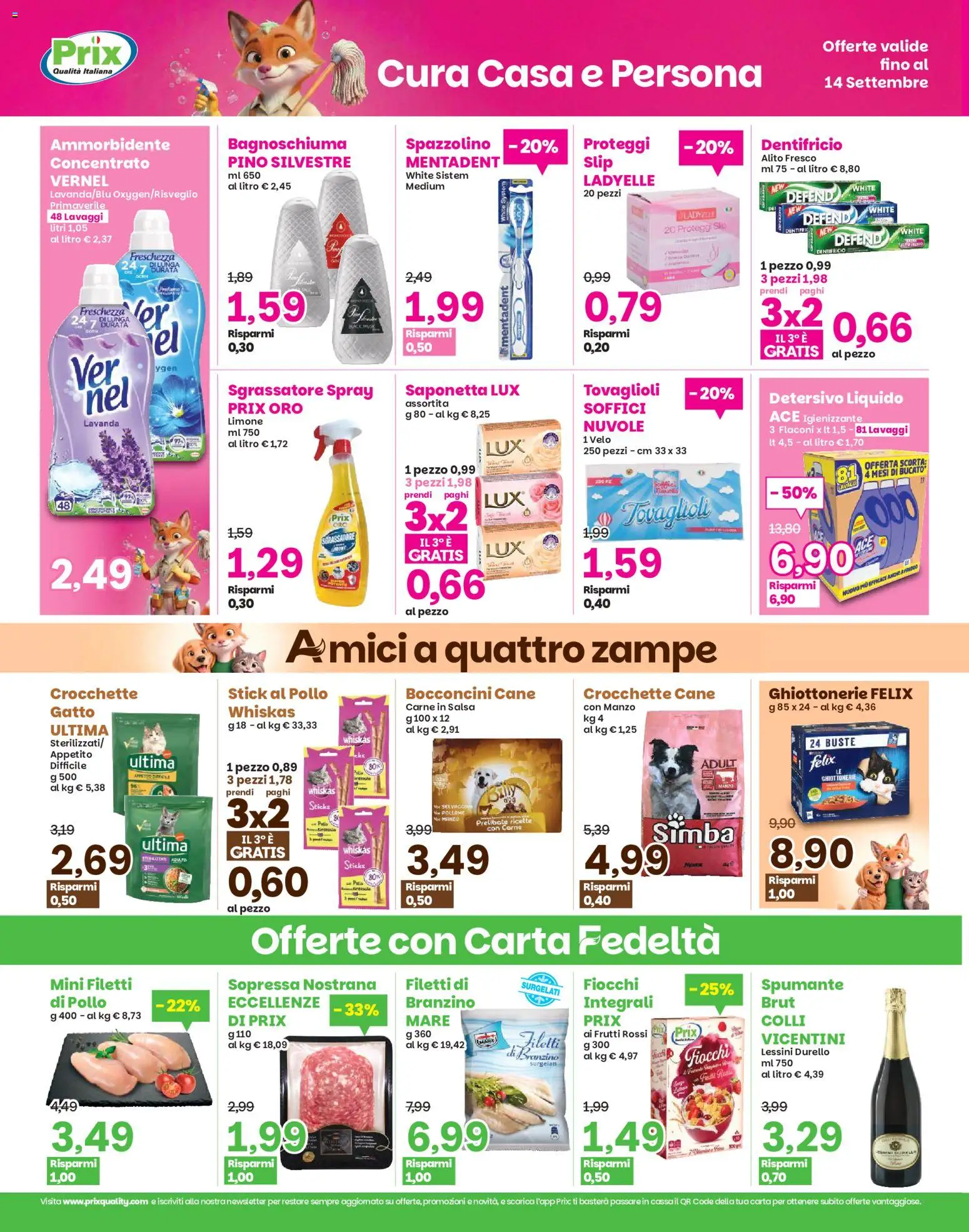 Volantino Prix del 08/09/2026 | Pagina: 22 | Prodotti: Slip, Branzino, Limone, Spumante