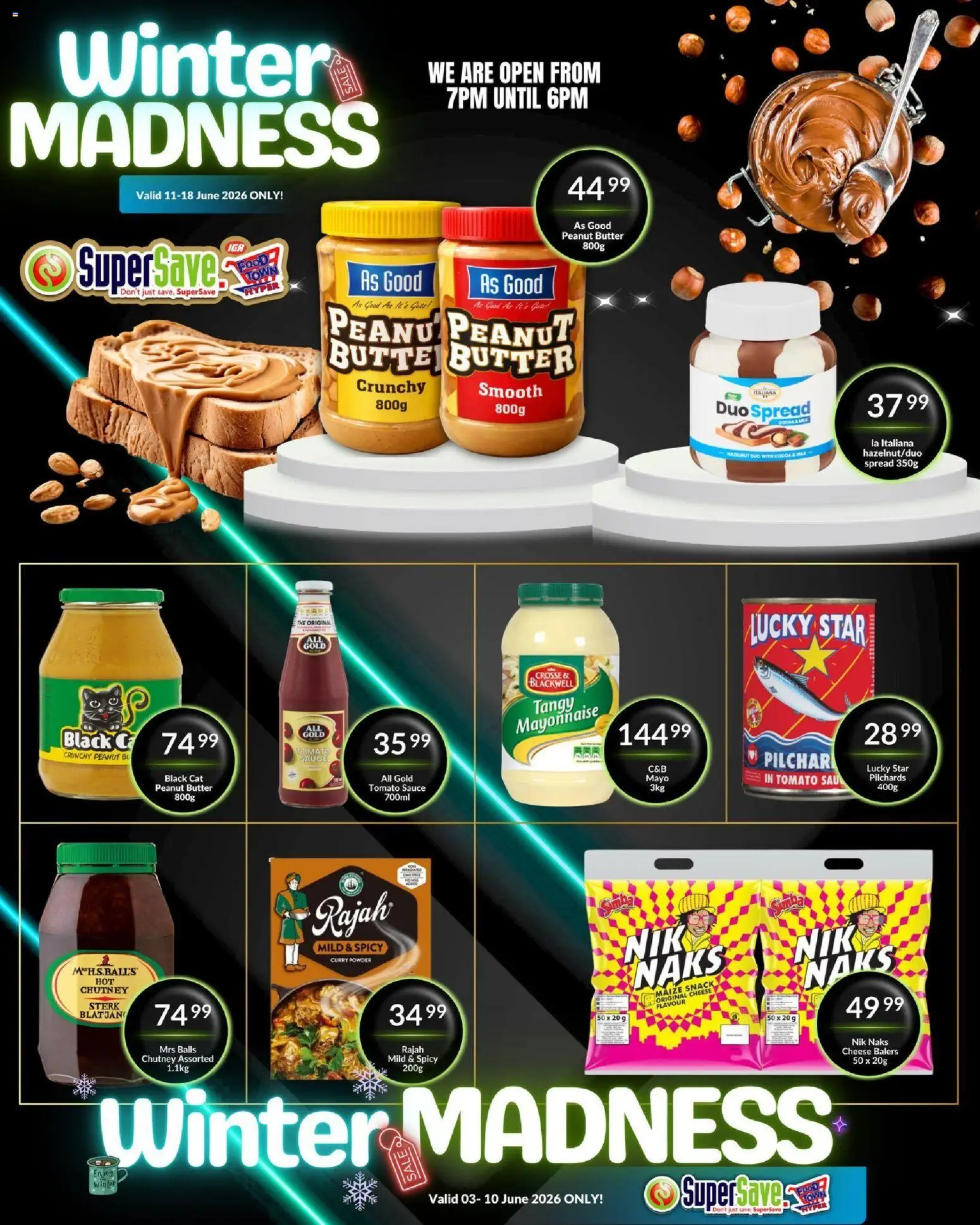 New Super Save catalogue – valid from 11.06.2026 | Page: 2 | Products: Pilchards, Cheese, Curry powder, Mayonnaise