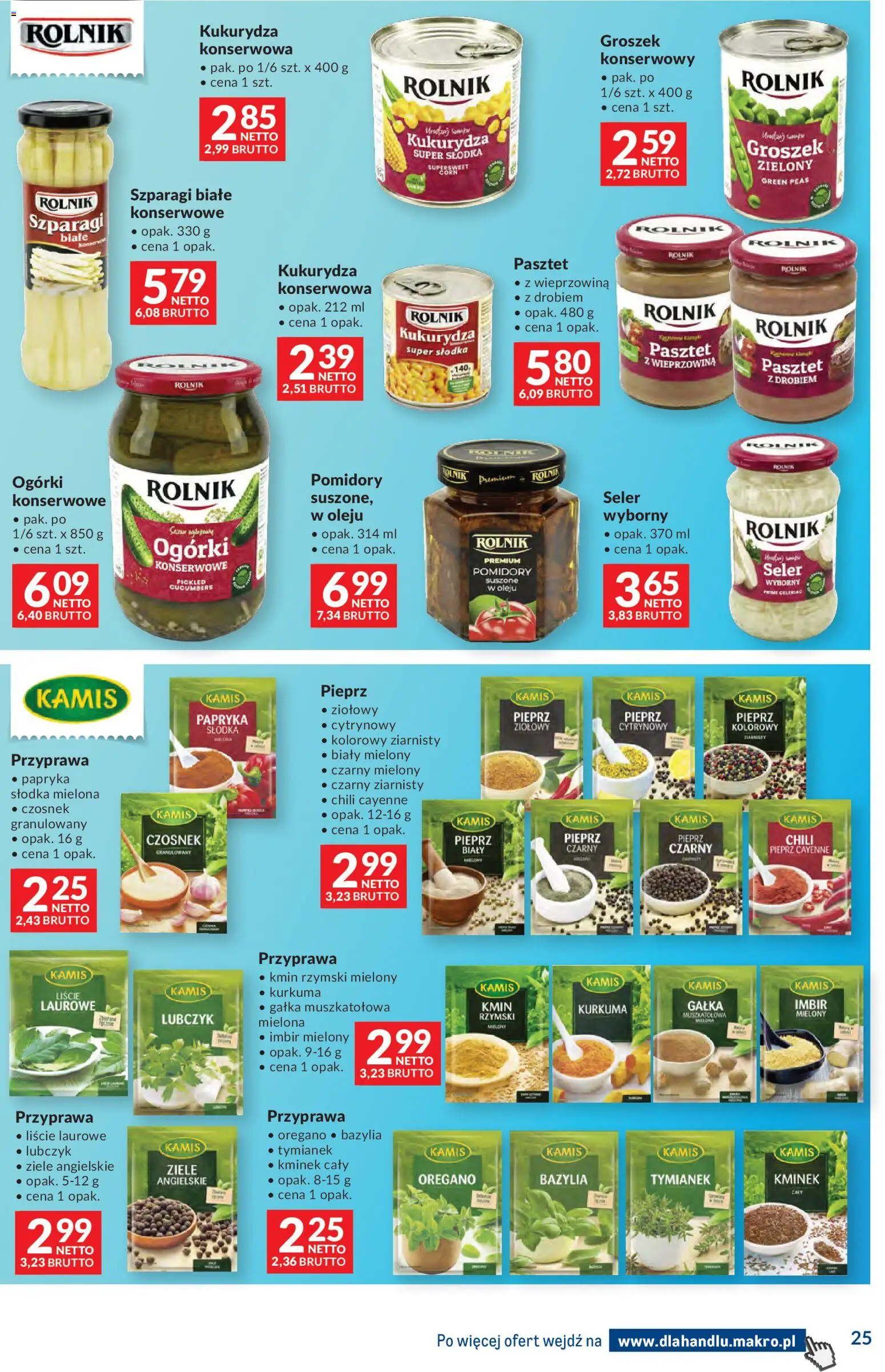 Makro gazetka - Dystrybucja do sklepów od 09.06.2026 | Strona: 25 | Produkty: Tymianek, Kurkuma, Wieprzowina, Ogórki