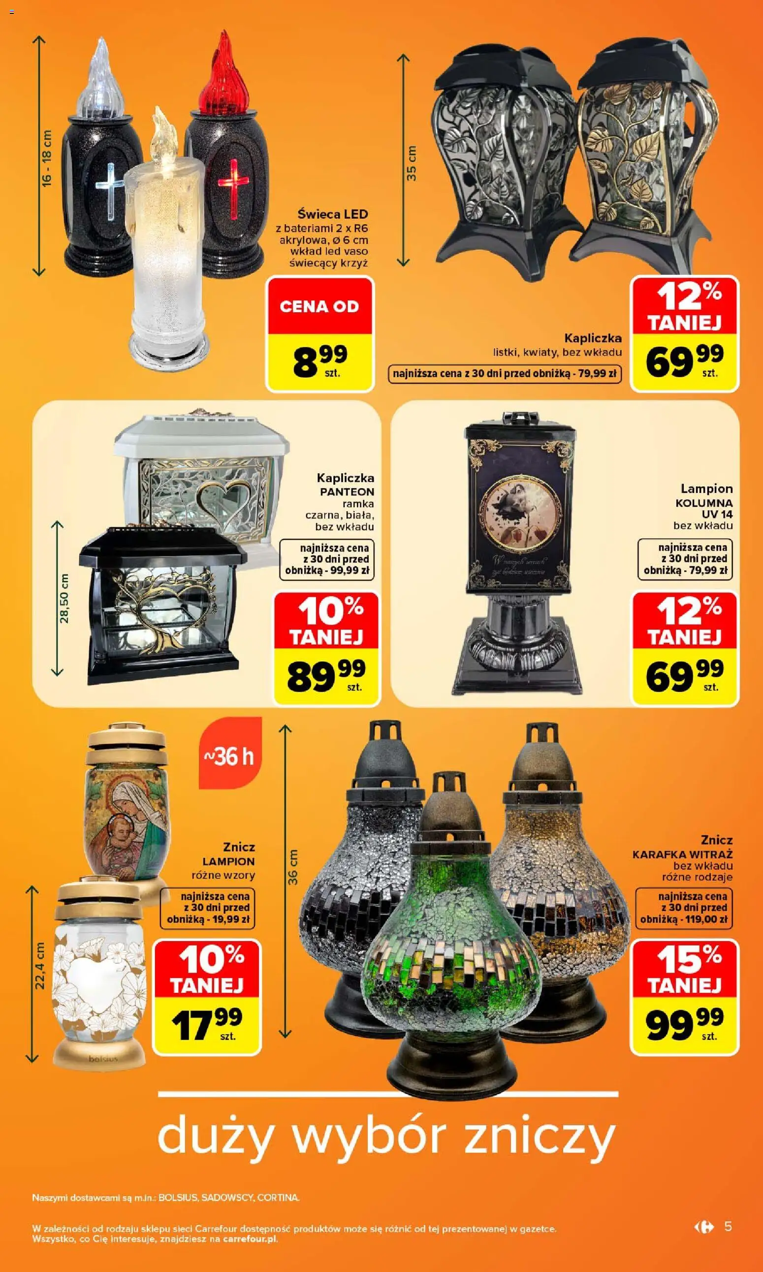 Carrefour gazetka - Wybór na czas zadumy od 21.09.2026 | Strona: 5 | Produkty: Świeca, Lampion, Ramka