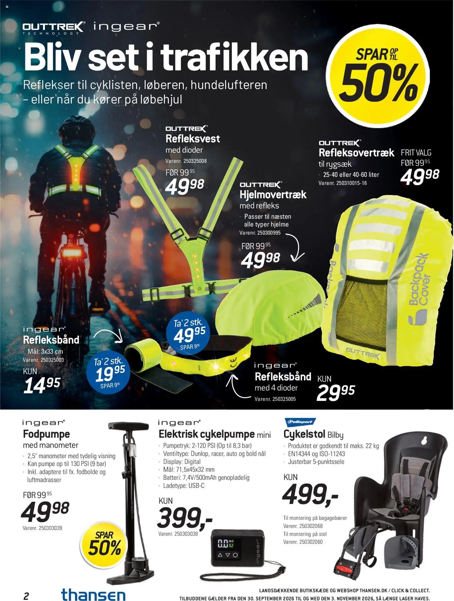 Thansen tilbudsavis – gyldig fra 30/09/2026 | Side: 2 | Produkter: Rygsæk, Adaptere, Batteri
