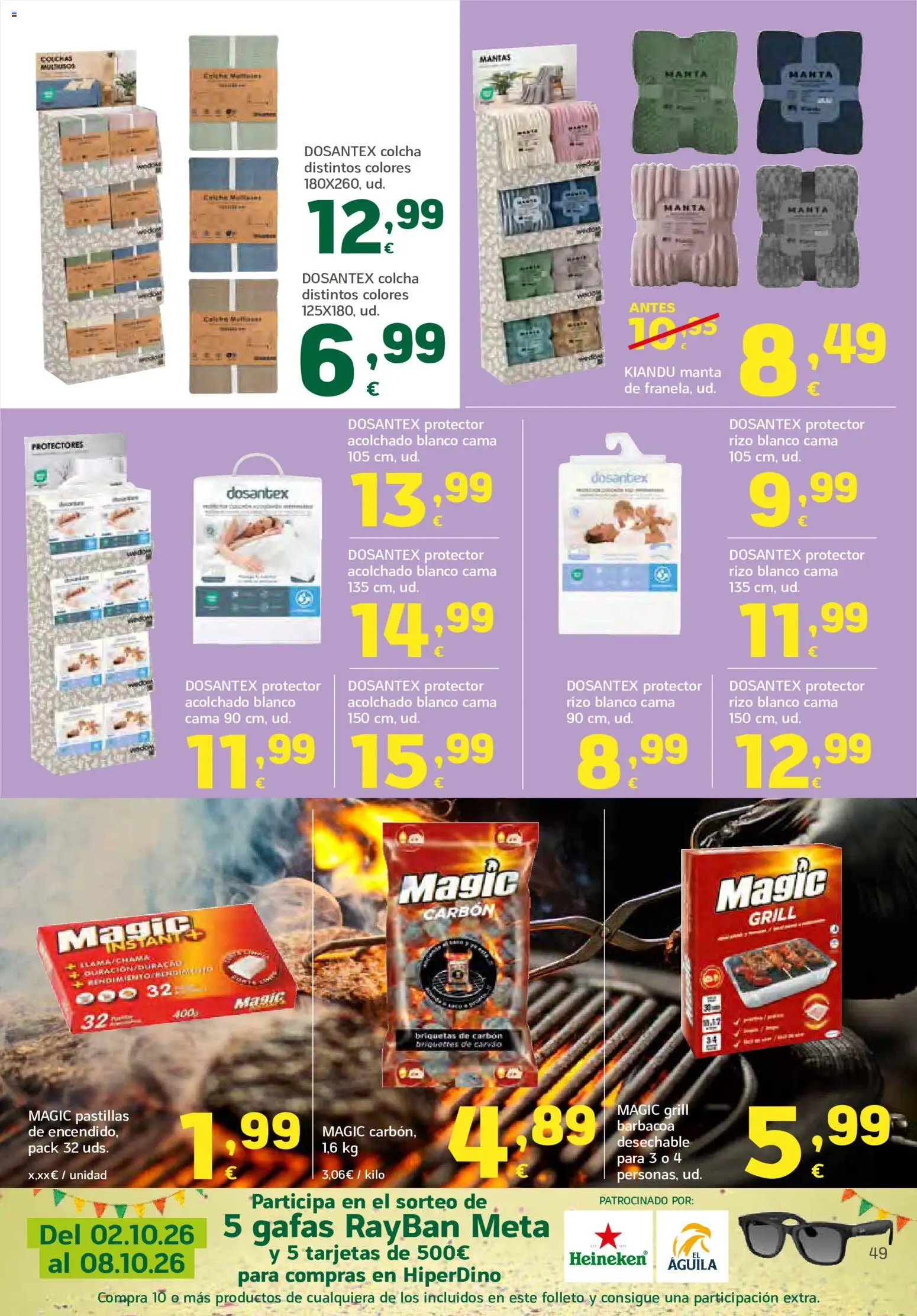 HiperDino folleto │ válido desde el 24/09/2026 | Página: 49 | Productos: Gafas, Manta, Briquetas, Cama