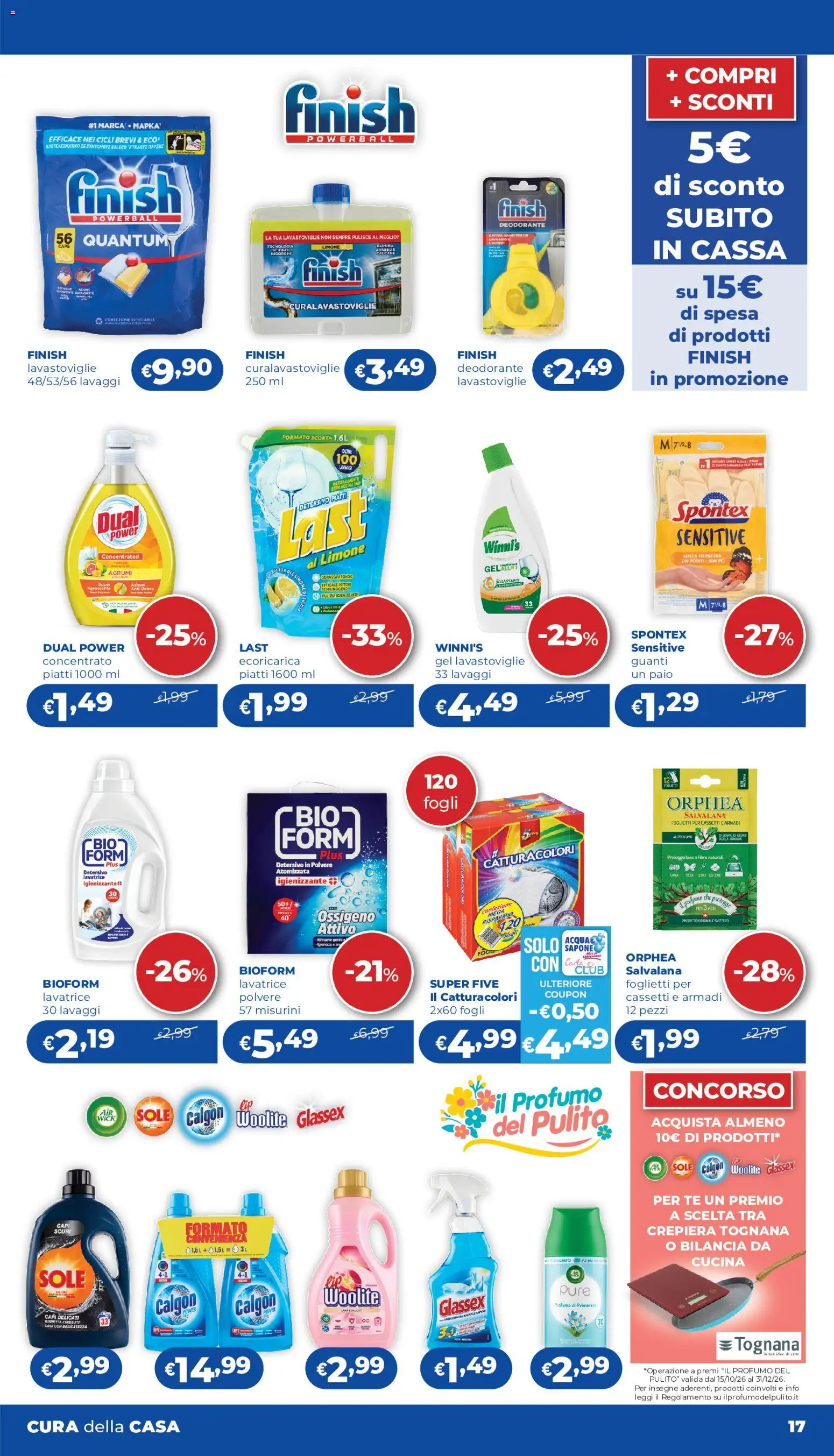 Volantino Acqua e Sapone del 15/10/2026 | Pagina: 17 | Prodotti: Sapone, Agrumi, Guanti, Bilancia