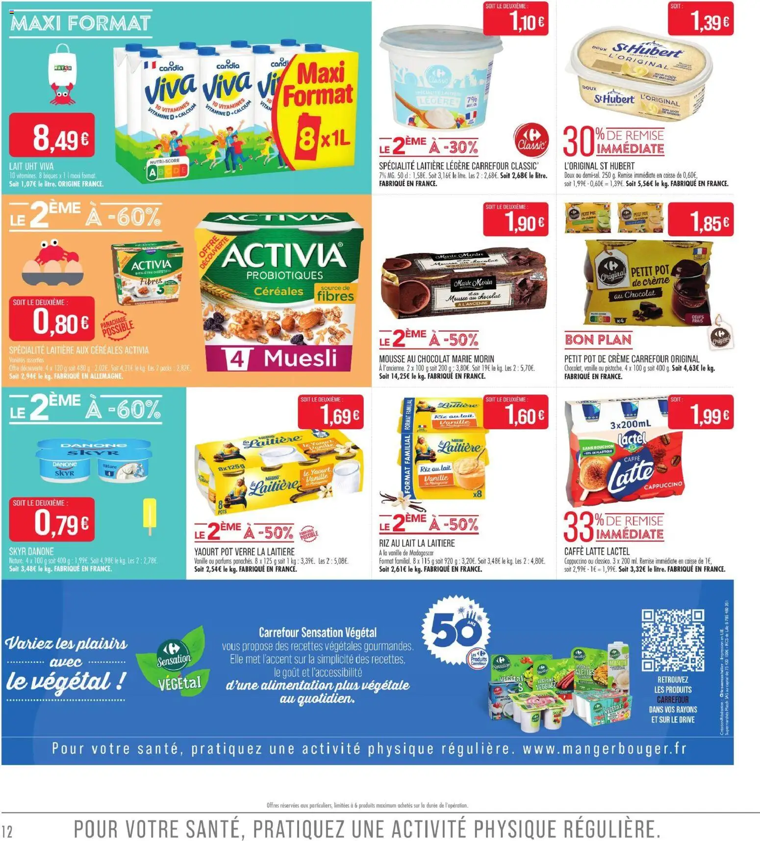 {H1} | Page: 12 | Produits: Mousse au chocolat, Probiotiques, Riz, Céréales