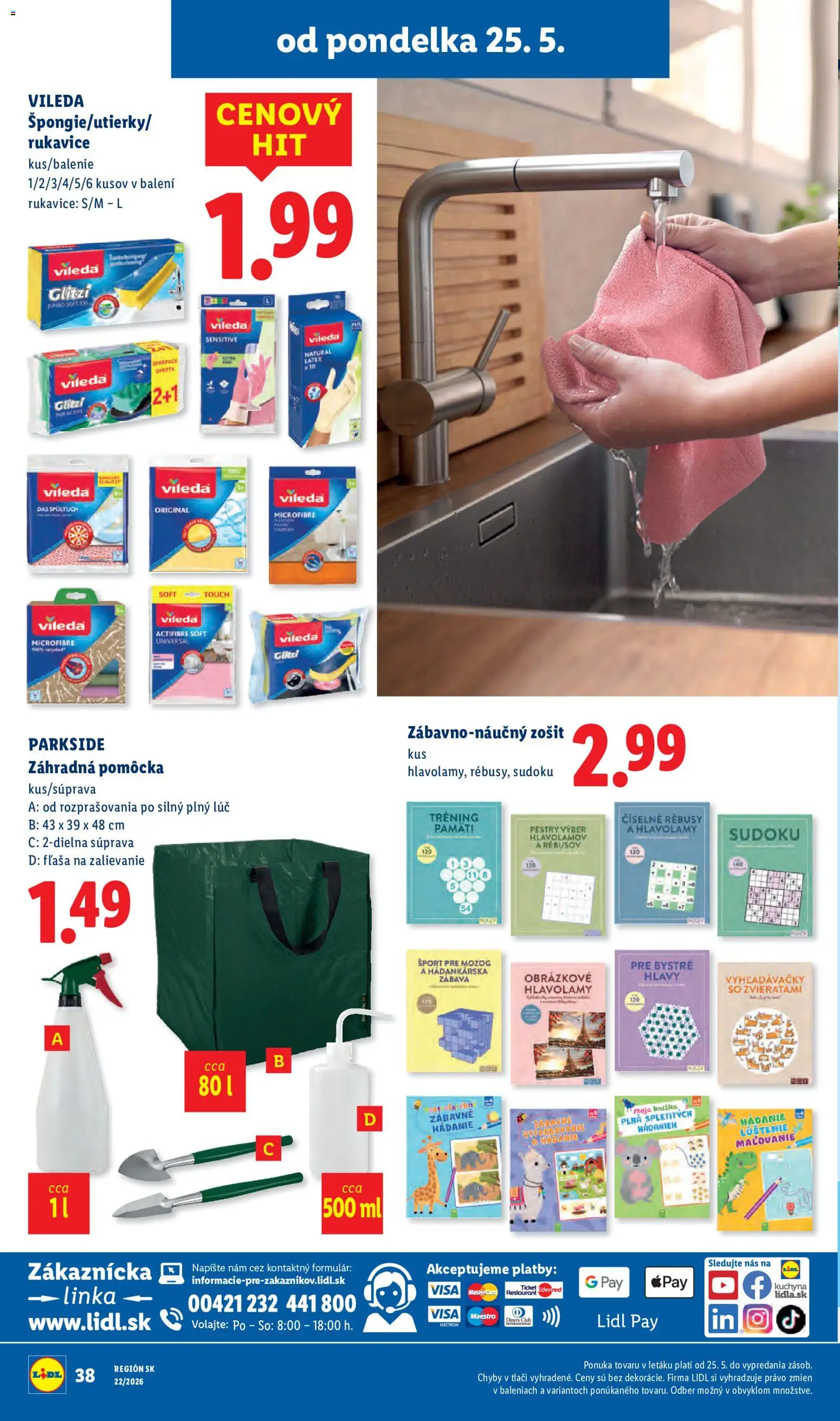 Nové Lidl akcie – leták je platný od 25.05.2026 | Strana: 60 | Produkty: Kuchyňa, Parkside, Zošit