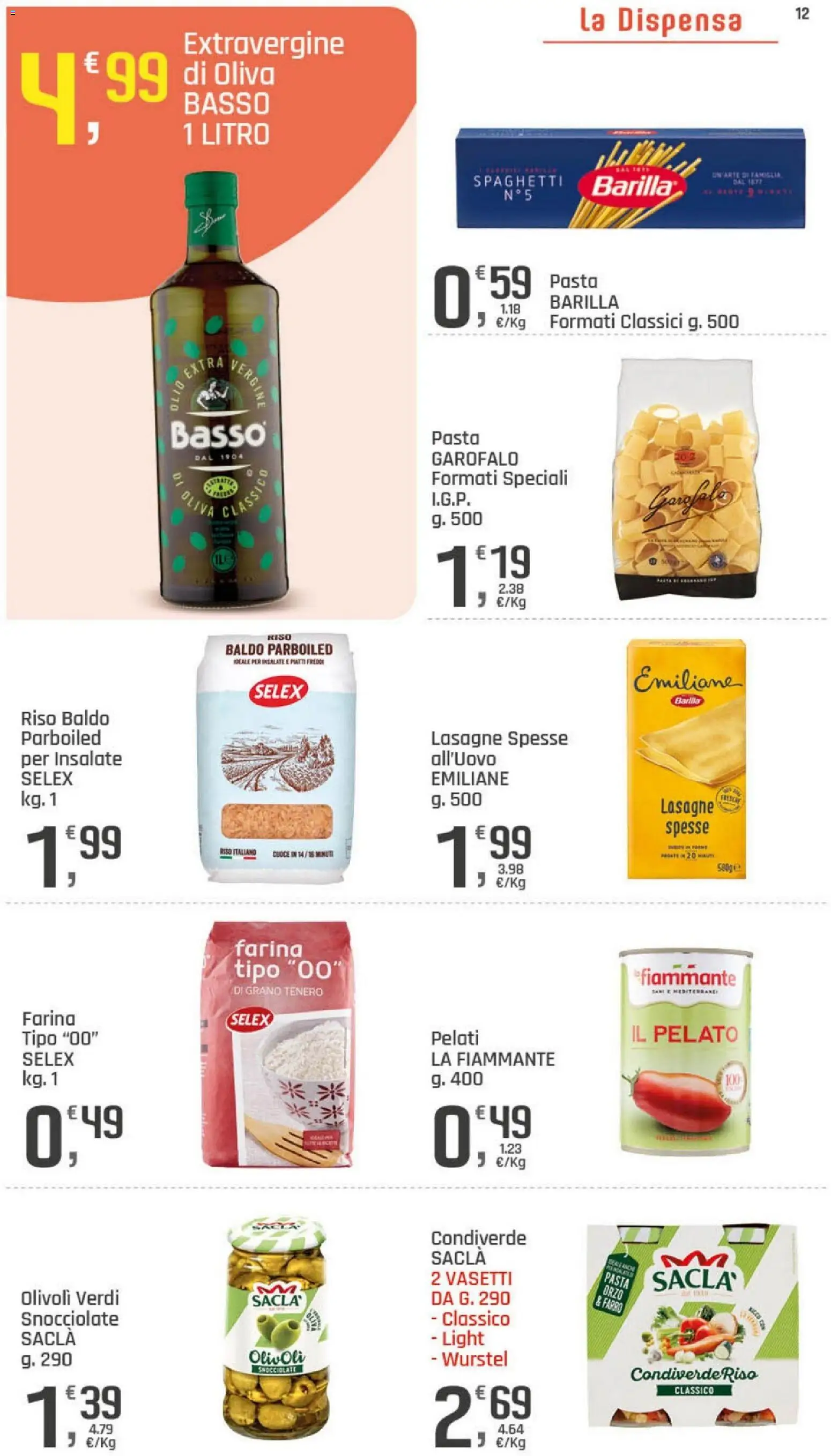 Volantino DOK del 06/08/2026 | Pagina: 12 | Prodotti: Riso, Farina, Pasta, Wurstel
