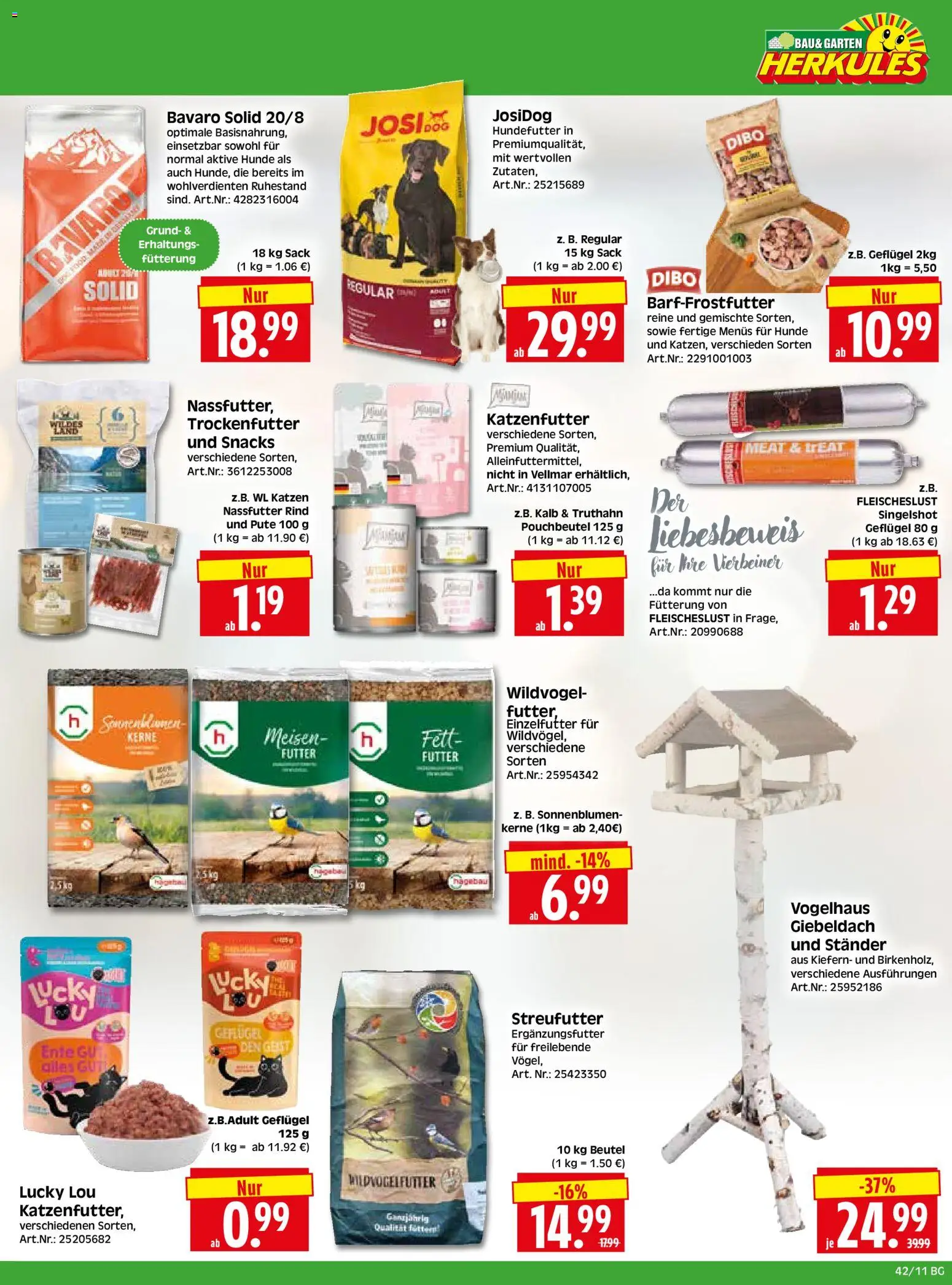 HERKULES Bau & Garten – gültig ab 12.10.2026 | Seite: 11 | Produkte: Pute, Katzenfutter, Ente
