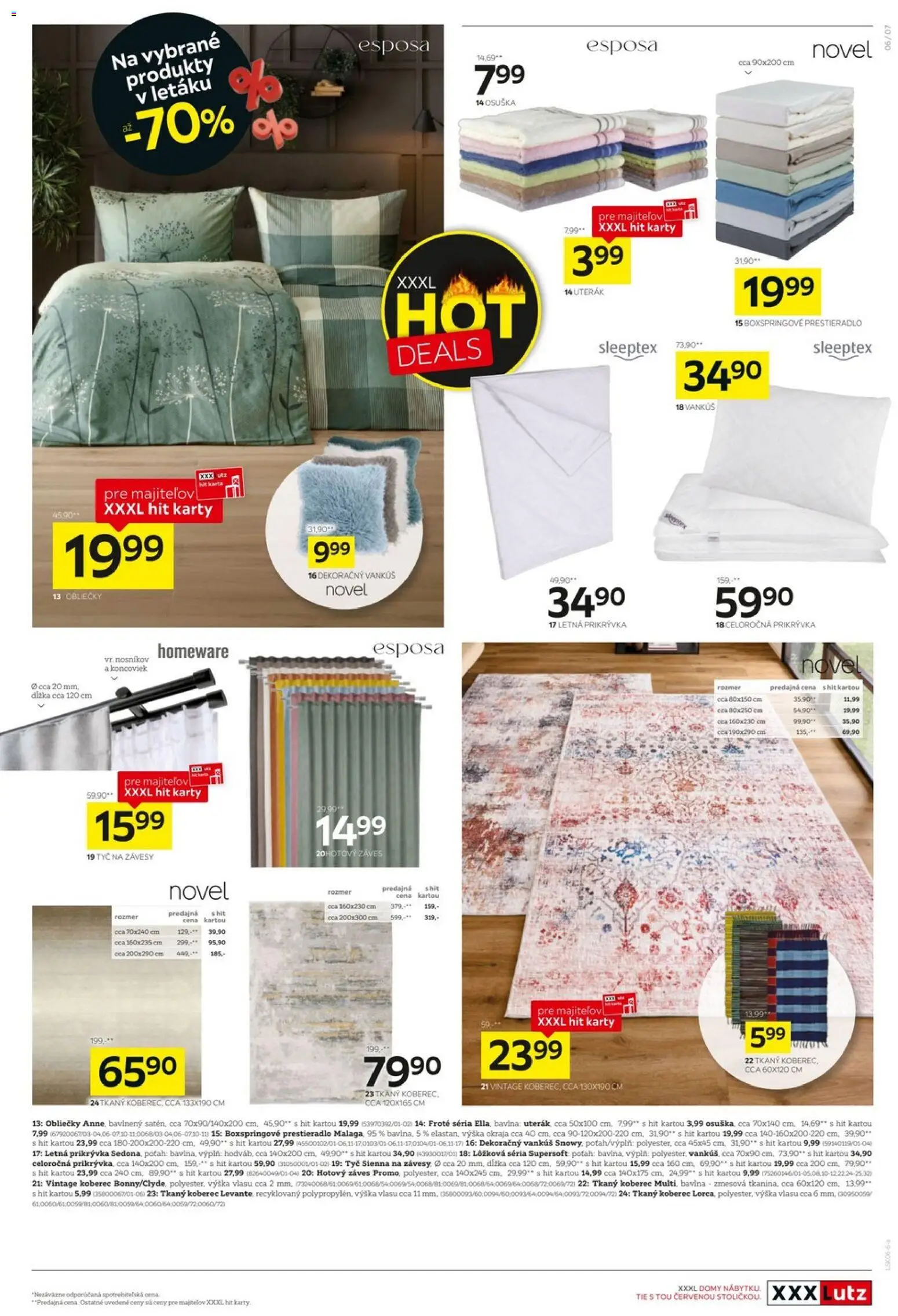 Nové XXXLutz akcie – leták je platný od 08.06.2026 | Strana: 12 | Produkty: Obliečky, Vankúš, Závesy, Koberec