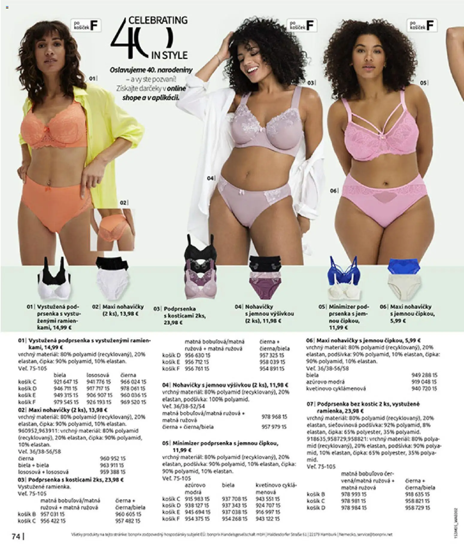 Nové Bonprix akcie – leták je platný od 05.05.2026 | Strana: 76 | Produkty: Nohavičky, Podprsenka
