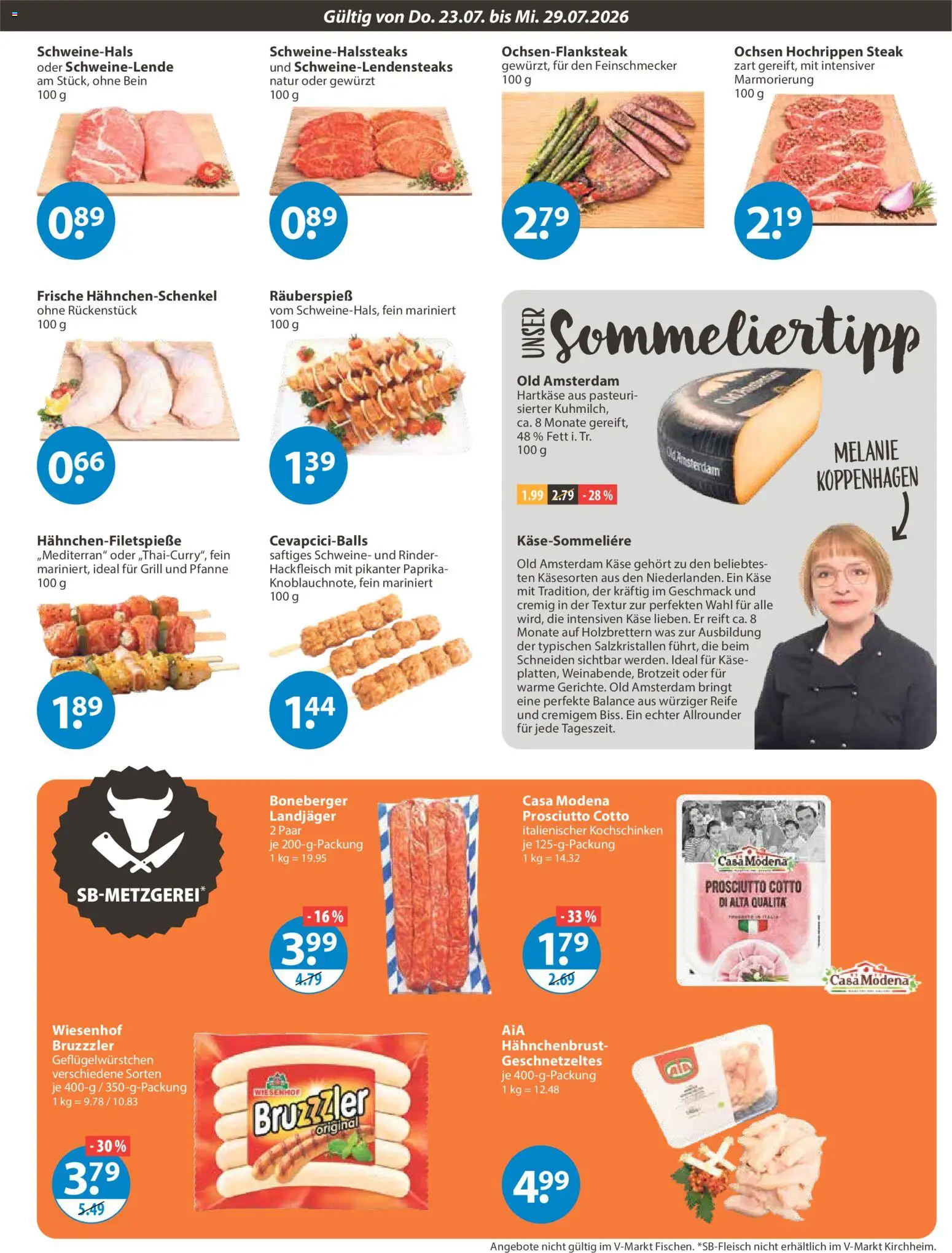 V-Markt Angebote – gültig ab 23.07.2026 | Seite: 3 | Produkte: Grill, Paprika, Steak, Hahnchenbrust