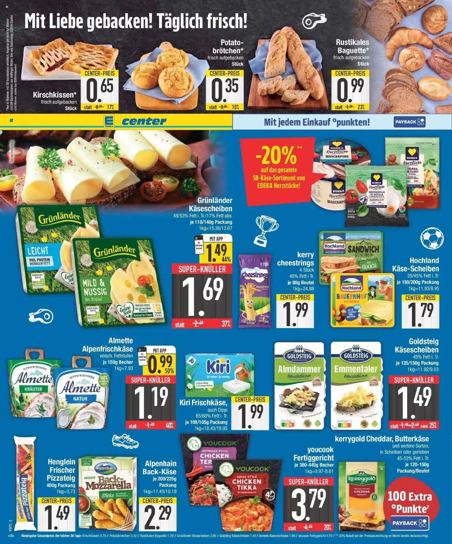 E center Prospekt München – gültig ab 15.06.2026 | Seite: 8 | Produkte: Almette, Mascarpone, Mozzarella, Baguette