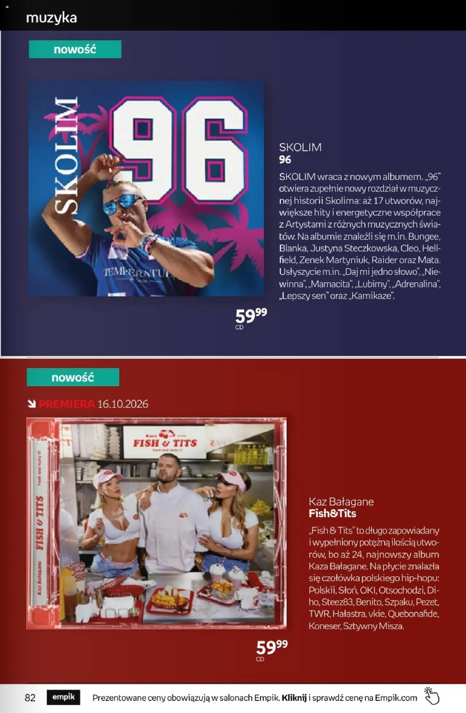 Empik promocje - Tom kultury Muzyka od 14.10.2026 | Strona: 7
