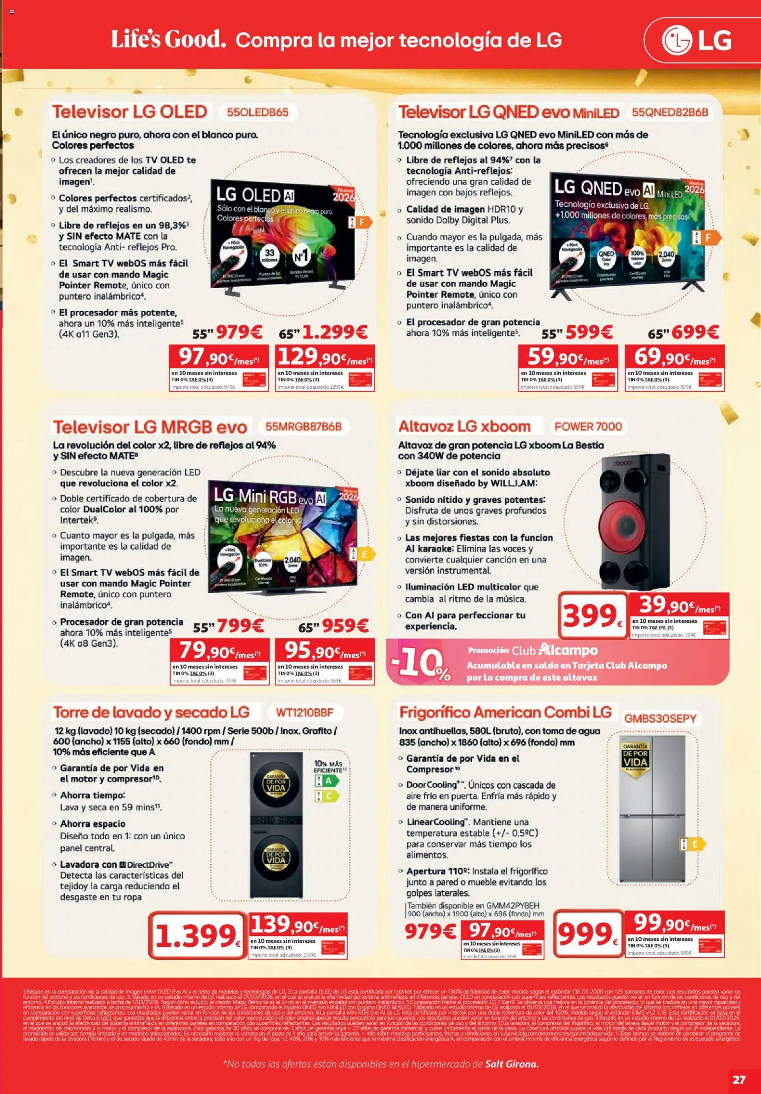 Alcampo folleto Vilanova I La Geltrú │ válido desde el 22/10/2026 | Página: 27 | Productos: Televisor, Altavoz, Combi, Navegación