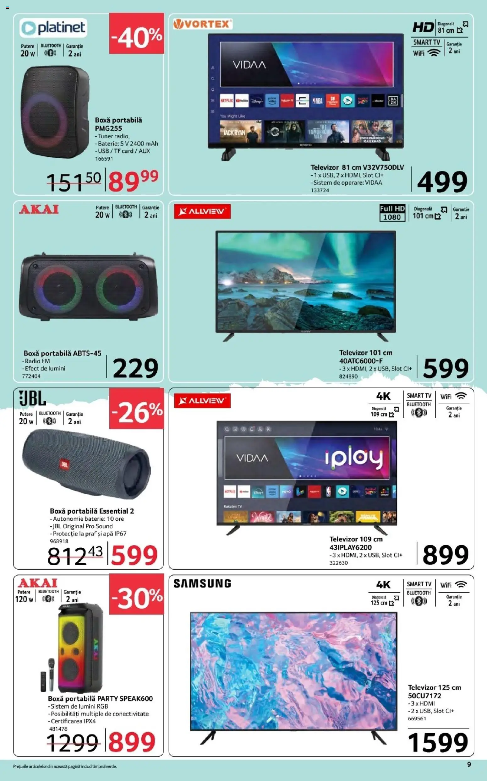 Noul catalog Selgros – valabil de la 06.03.2026 | Pagină: 9 | Produse: Usb, Baterie, Apă, Boxă portabilă