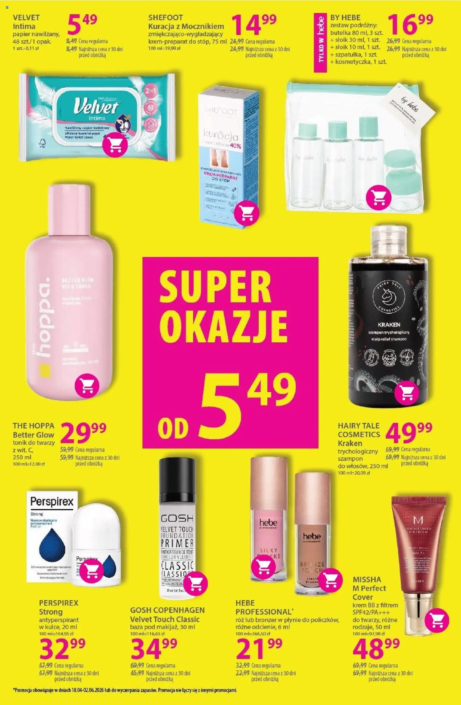 Hebe gazetka od 18.04.2026 | Strona: 17 | Produkty: Papier toaletowy, krem BB, Bronzer, Tonik