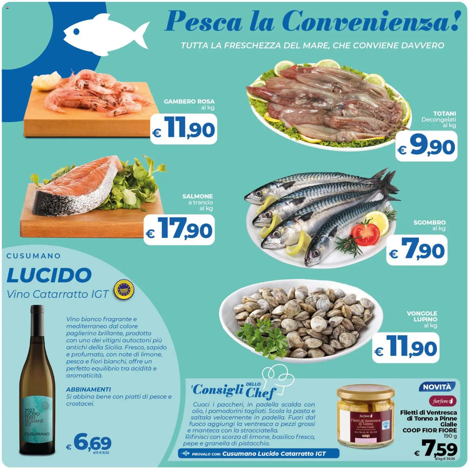 Volantino COOP del 11.06.2026 | Pagina: 15 | Prodotti: Vongole, Basilico, Tonno, Ventresca