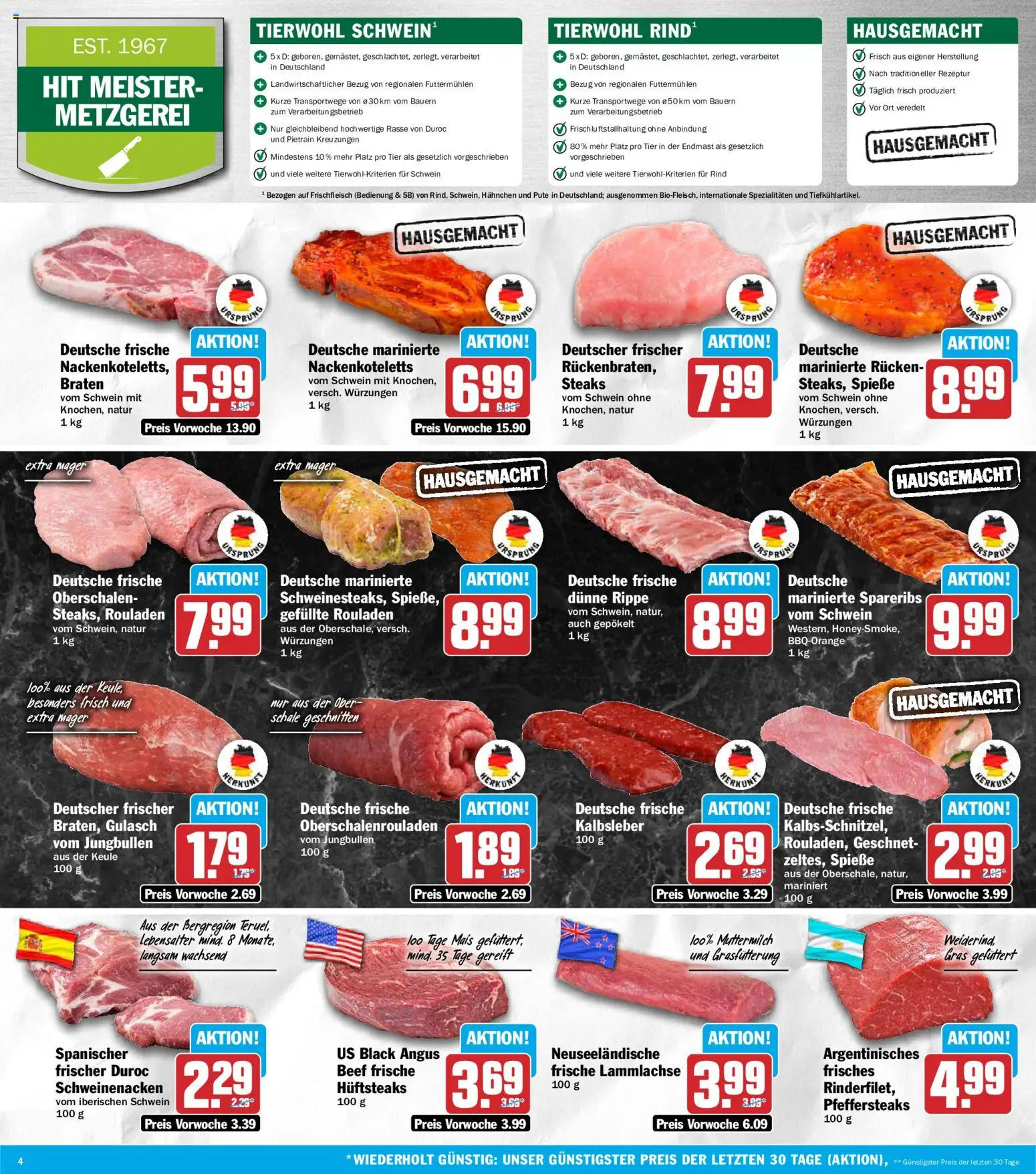 HIT Prospekt – gültig ab 27.07.2026 | Seite: 4 | Produkte: Pute, Hahnchen, Spieße, Gulasch