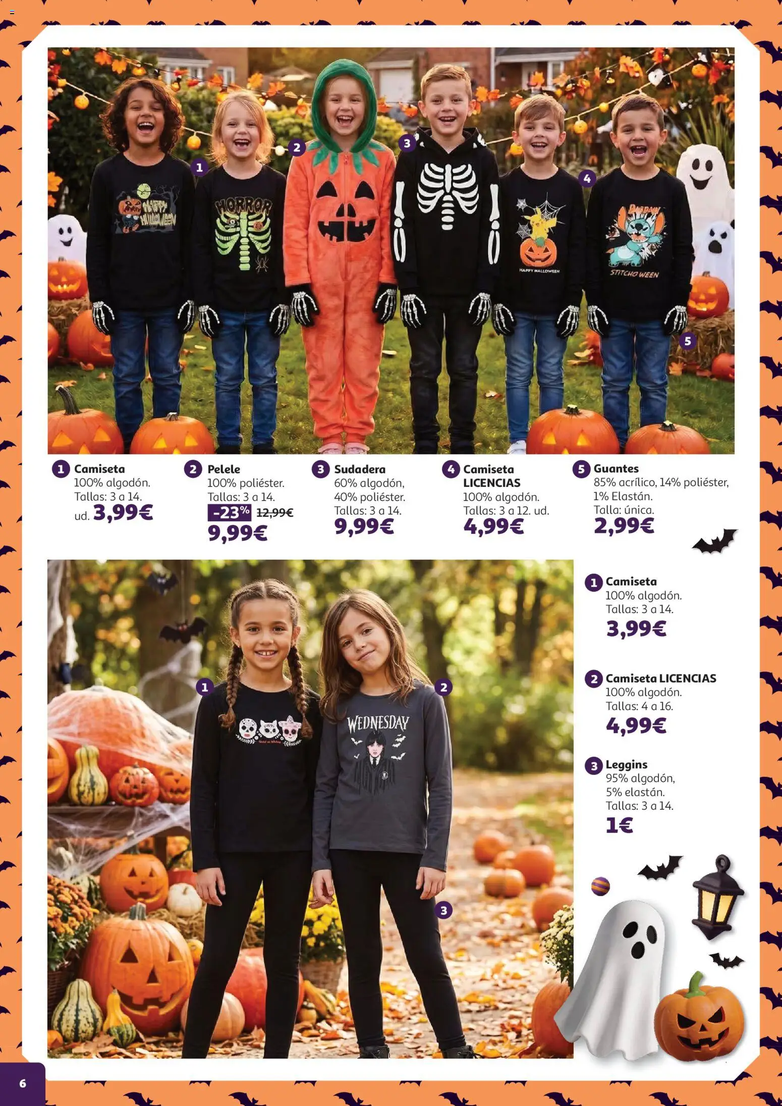 Alcampo - Halloween │ válido desde el 09/10/2026 | Página: 6 | Productos: Sudadera, Guantes