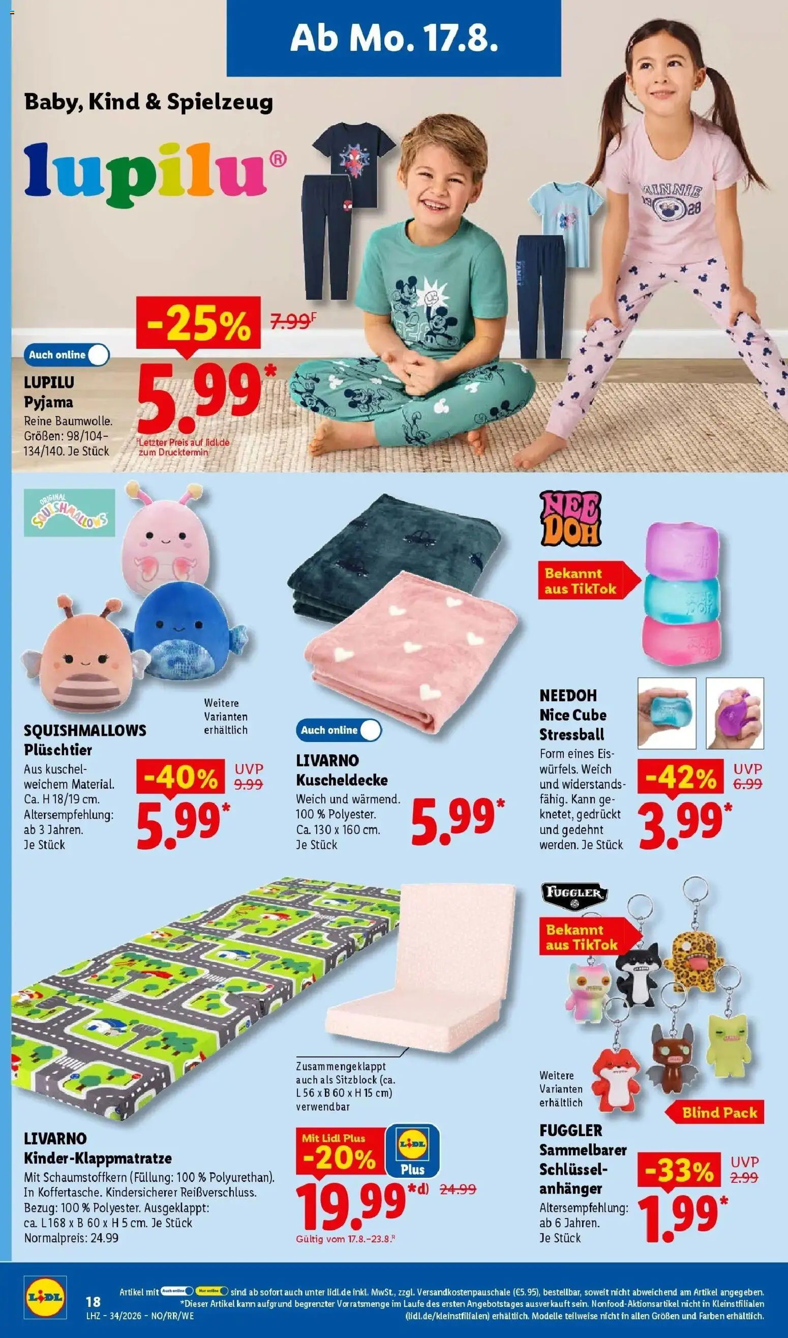 Lidl Prospekt Enkenbach-alsenborn (ab 17.08.2026) zum Blättern » Angebote | Seite: 36 | Produkte: Pyjama, Eis