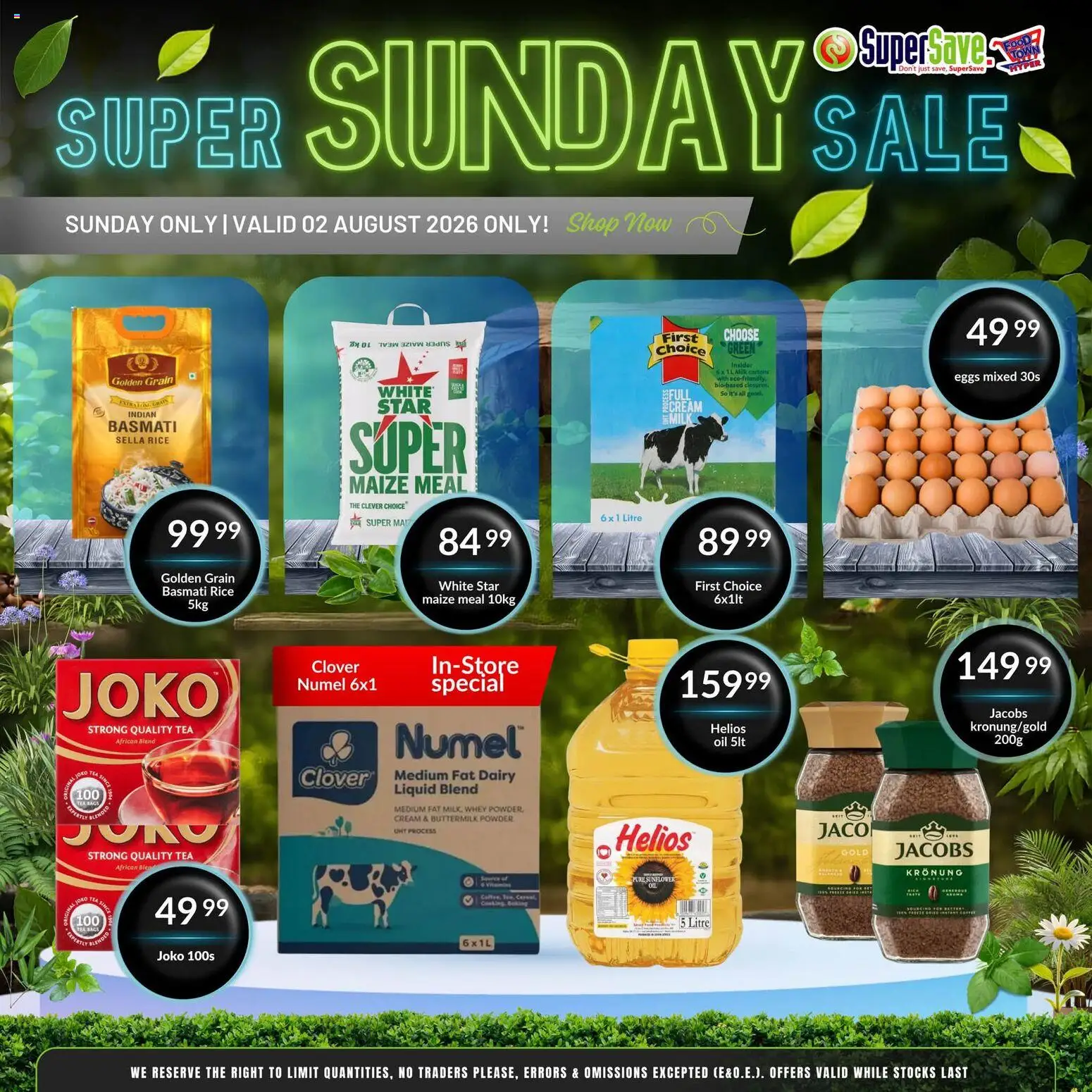 New Super Save catalogue – valid from 02/08/2026 | Page: 2 | Products: Milk, Oil, Rice, Cream