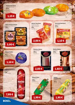 Boso Katalog - Pregled kataloga iz trgovine Boso, vrijedi od 01.10.2026 | Stranica: 4 | Proizvodi: Hrenovke, Slanina, Kobasica, Čajna kobasica