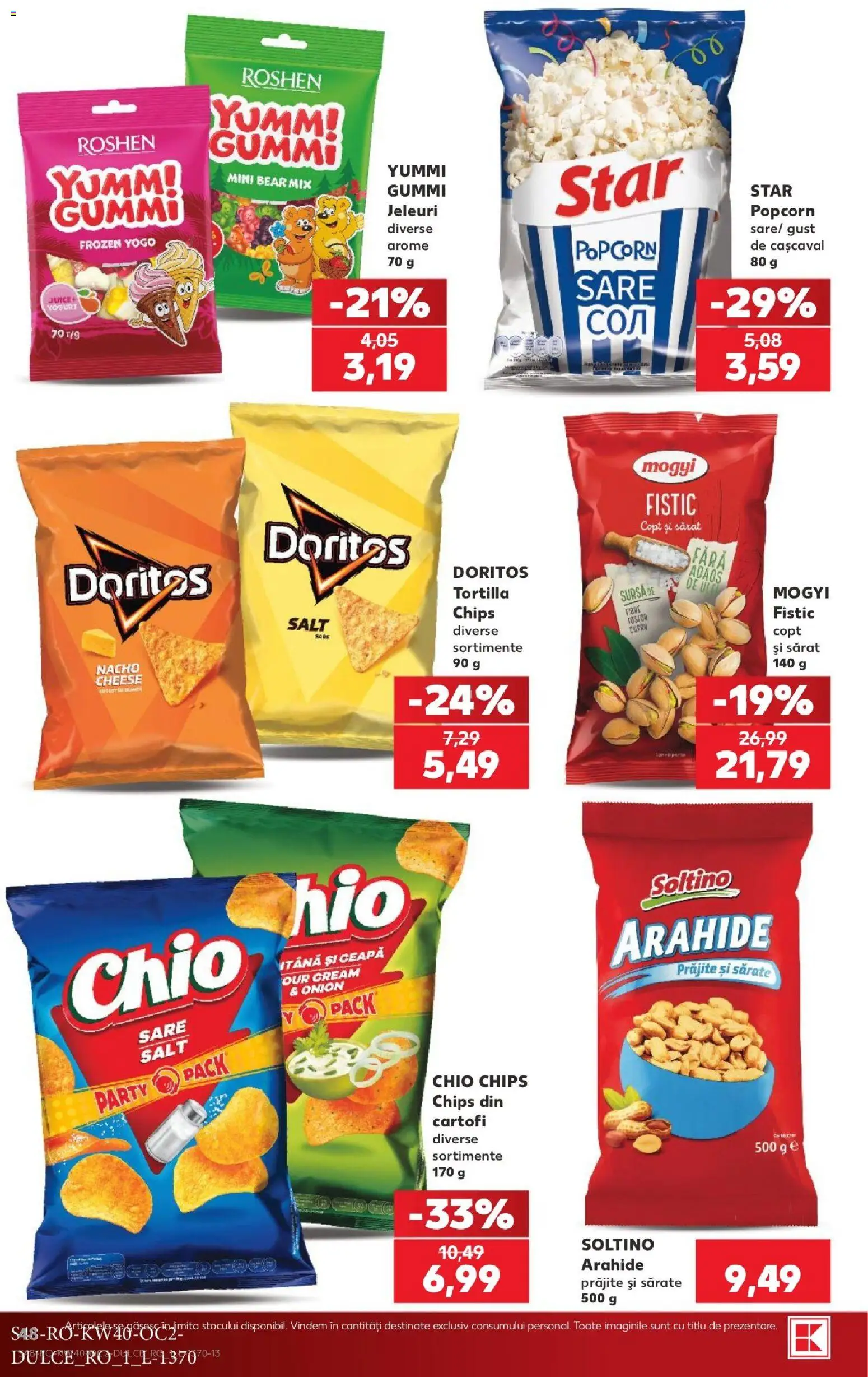 Noul catalog Kaufland – valabil de la 30.09.2026 | Pagină: 48 | Produse: Cașcaval, Fistic, Doritos, Jeleuri