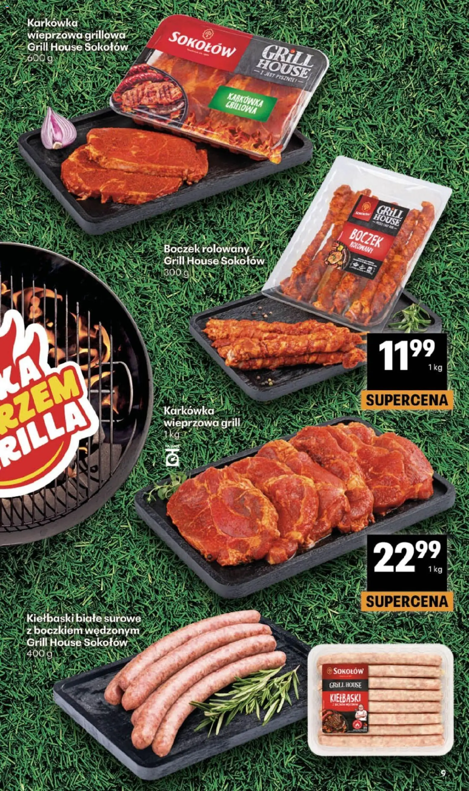 Delikatesy Centrum gazetka - Sklepy Własne od 02.07.2026 | Strona: 9 | Produkty: Karkówka, Karkówka wieprzowa, Grill, Kiełbaski