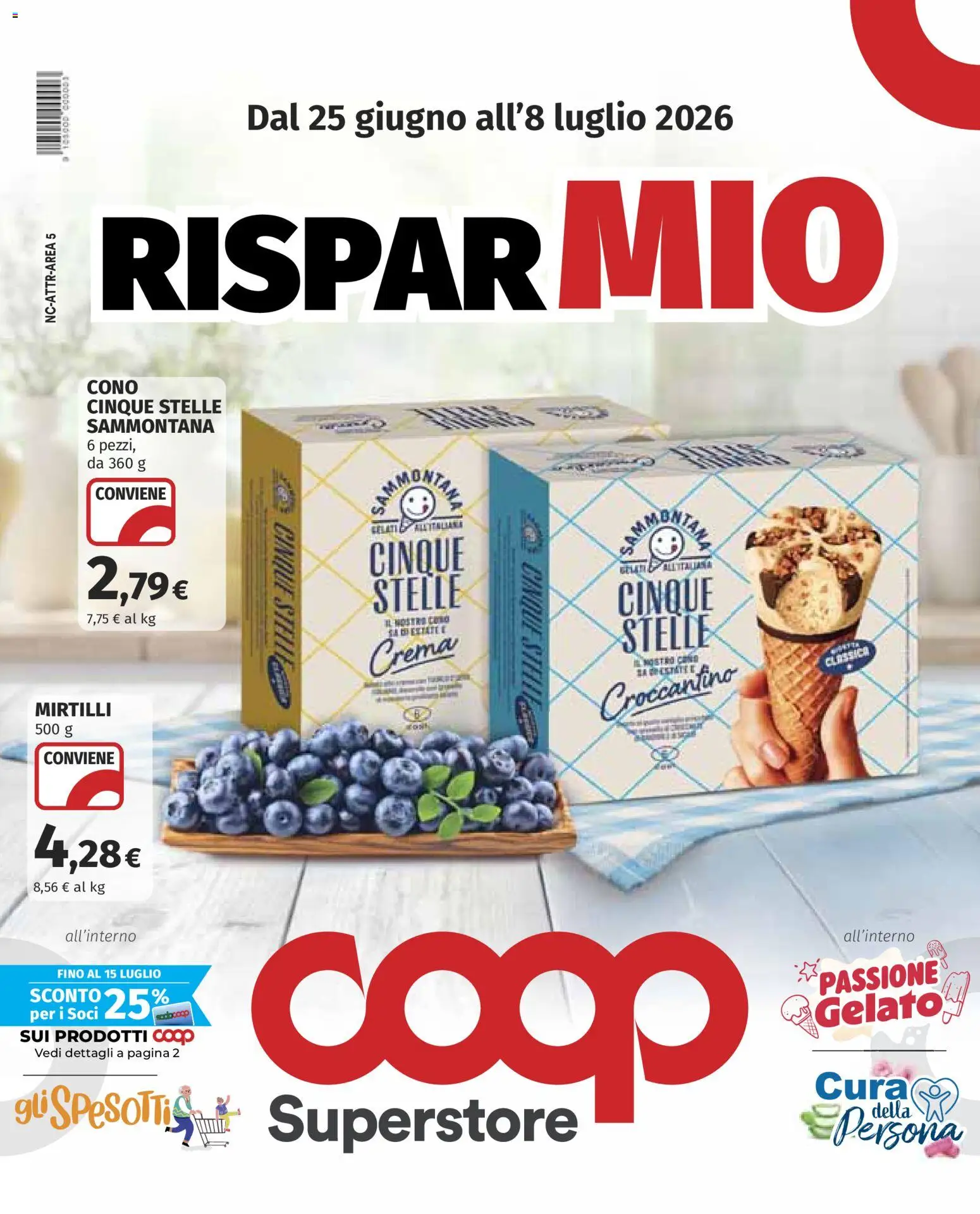 Volantino COOP del 25/06/2026 | Pagina: 1 | Prodotti: Crema, Mirtilli