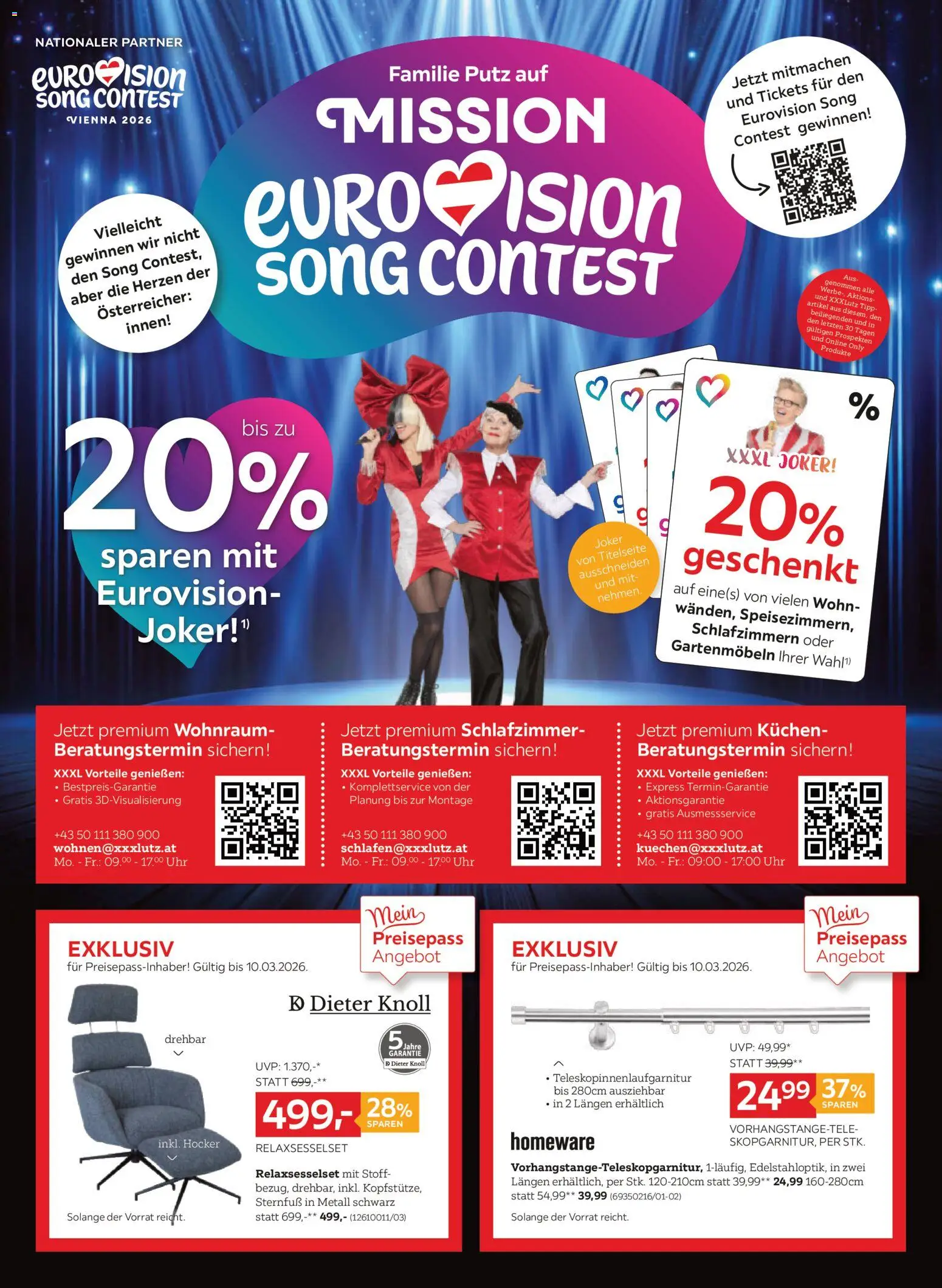 XXXLutz Mission Eurovision Song Contest gültig ab 03.03.2026 | Seite: 2 | Produkte: Uhr