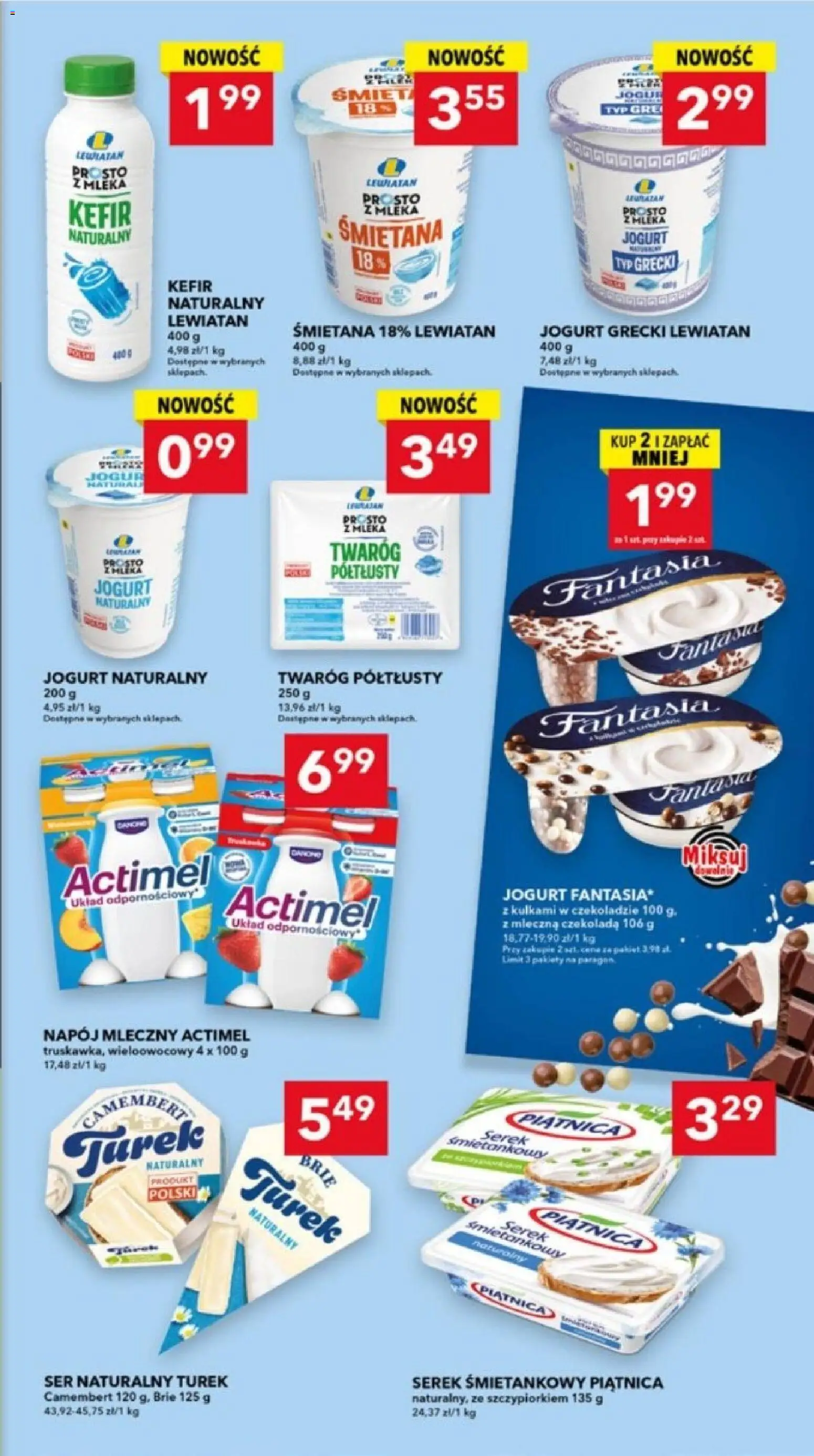 Lewiatan gazetka - Lublin od 22.10.2026 | Strona: 7 | Produkty: Jogurt grecki, Jogurt naturalny, Czekolada, Śmietana